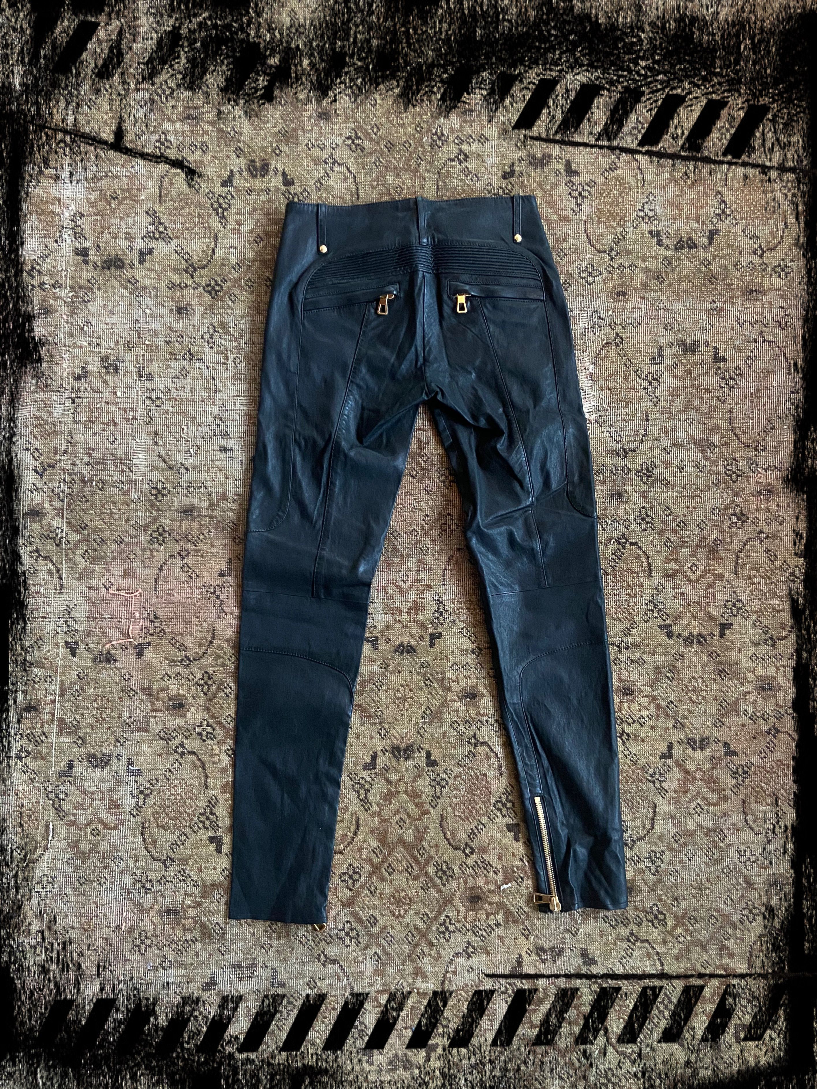 Balmain × H&M Balmain x HM lmb leather biker pants Size 25" / US 0 / IT 36 - 2 Thumbnail