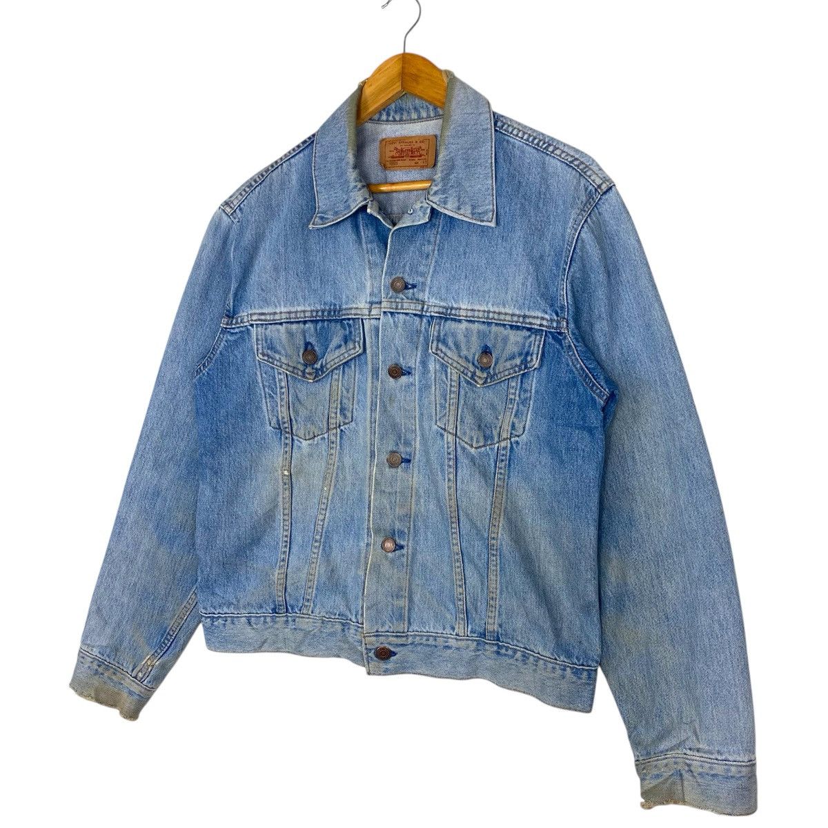 Levi's Vintage Clothing 💥 80s LEVIS VINTAGE DENIM TRUCKER JACKET SUNFADED Size US M / EU 48-50 / 2 - 2 Thumbnail