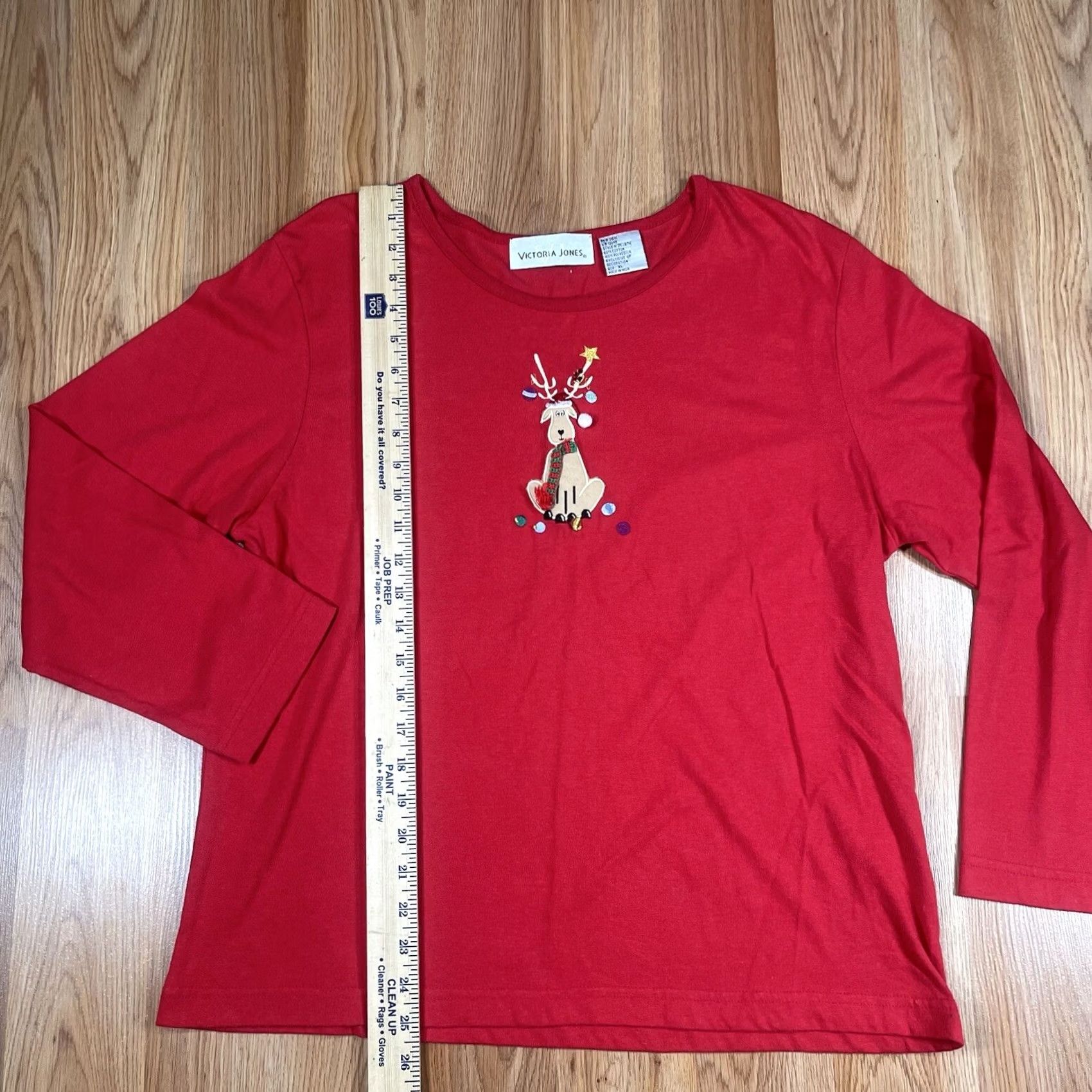 Vintage Victoria Jones Shirt Womens XL Red Long Sleeve Cotton-Polyester Blend Vintage: No Size XL / US 12-14 / IT 48-50 - 4 Thumbnail