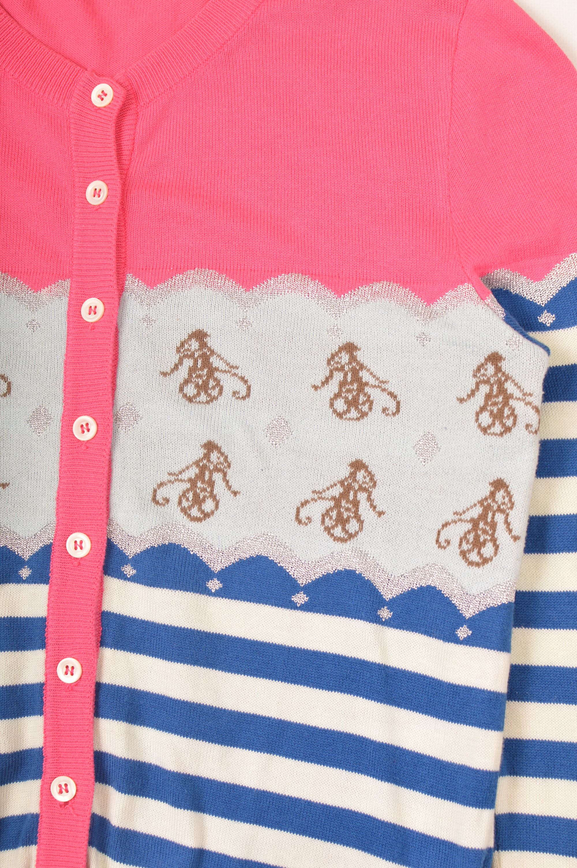 Alexander McQueen × Designer Alexander McQueen Monkey Intarsia Cardigan Sweater Size S / US 4 / IT 40 - 2 Thumbnail