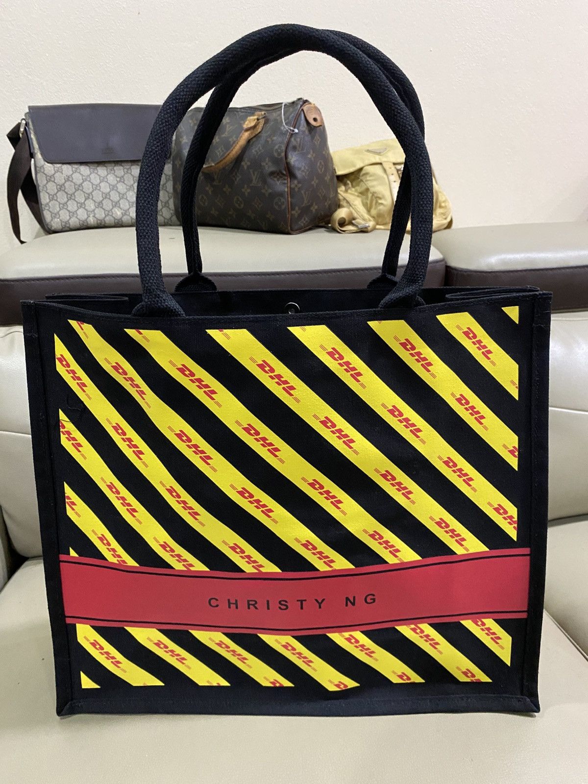 DHL DHL X Christy Ng 50 Years Malaysia Shopping Tote Bag Size ONE SIZE - 16 Thumbnail