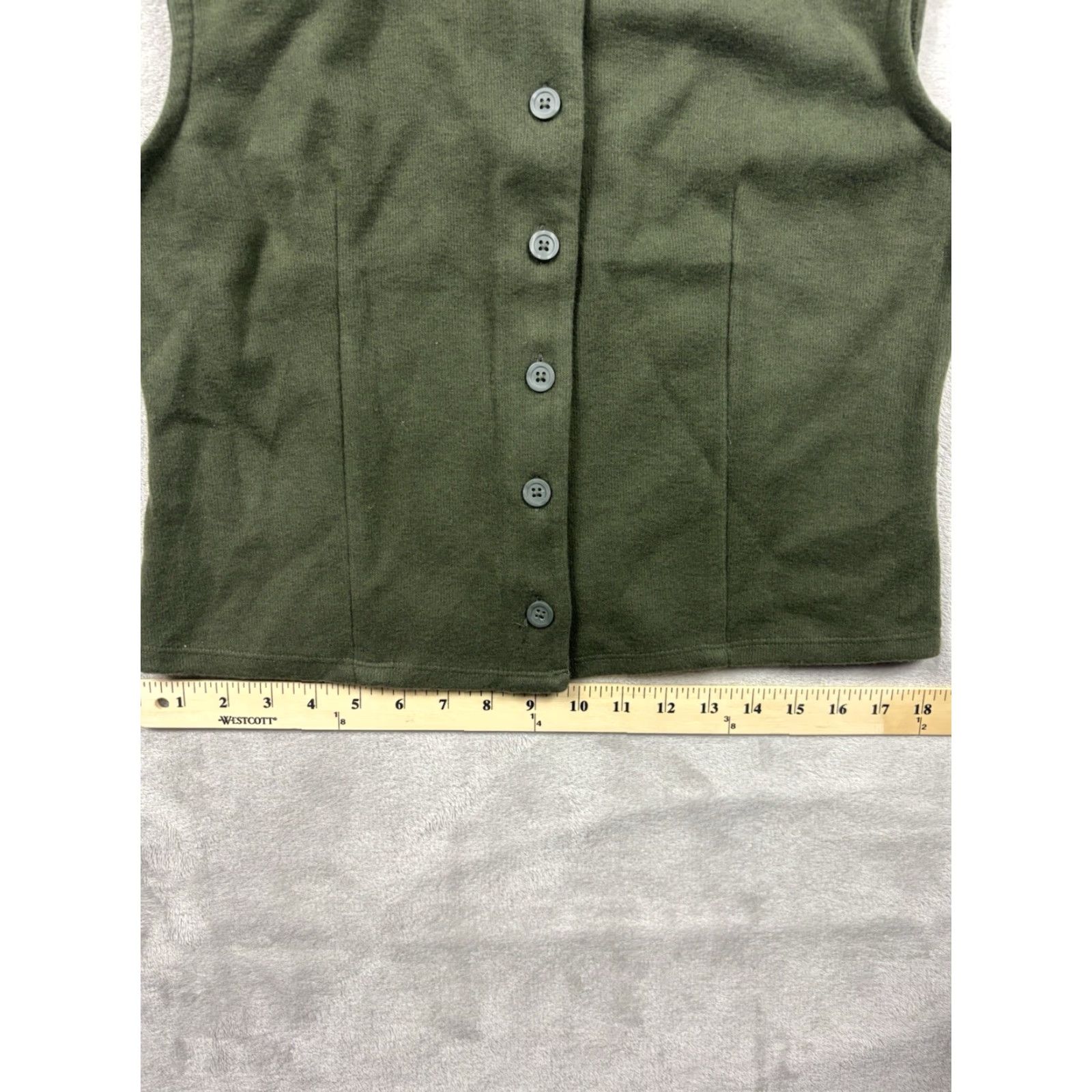 Vintage A New Day Women’s Olive Green Fiber Sleeveless Vest Outdoors Size Medium NWT Size M / US 6-8 / IT 42-44 - 4 Thumbnail