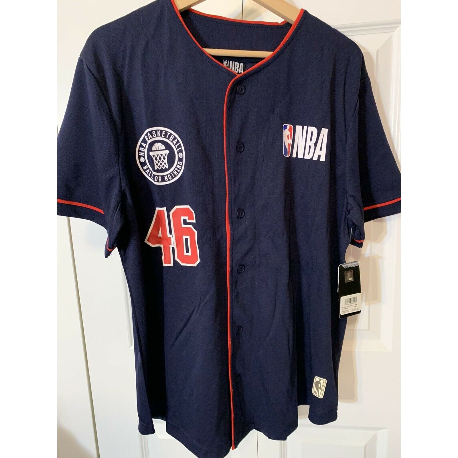 NBA New Authentic NBA #46 Men Sz L Basketball Blue Button Baseba Size US L / EU 52-54 / 3 - 1 Thumbnail