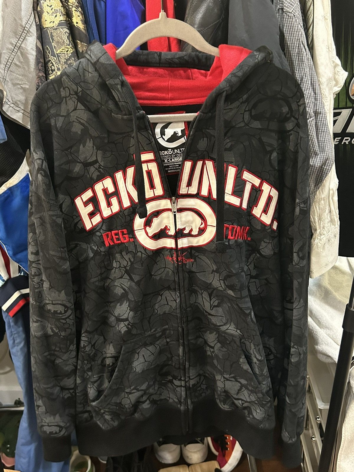 Ecko Unltd. Ecko Unltd. Camo Rawthentic Hoodie Size US XL / EU 56 / 4 - 2 Thumbnail