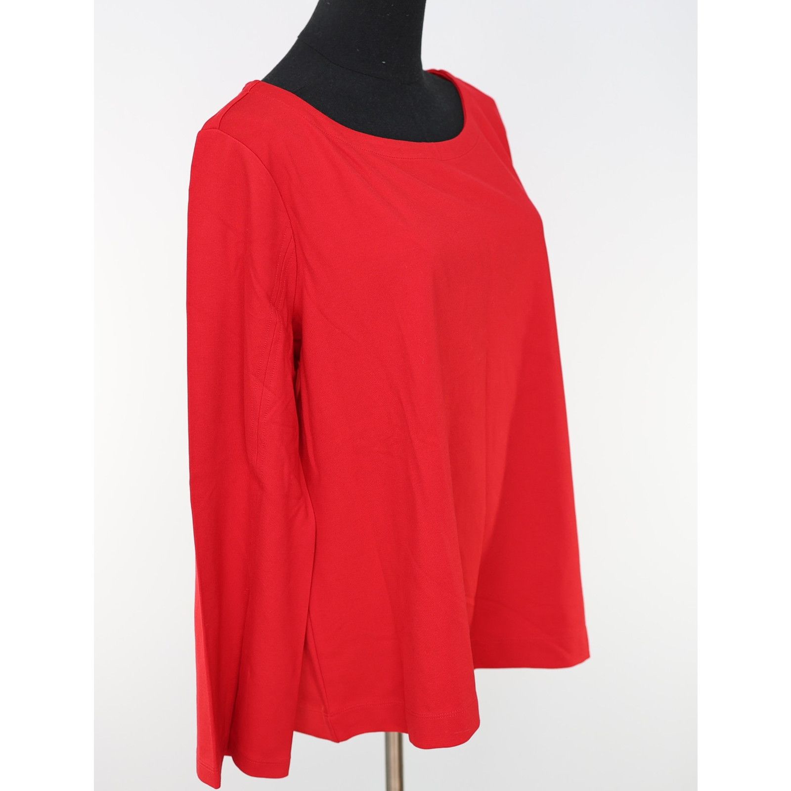 Chicos NWT CHICO'S Red Ponte Split Sleeve Knit Top Size 2 L $79.50 Size L / US 10 / IT 46 - 3 Thumbnail