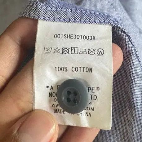 Bape Best Deals 🍻 Bape Chambray Hoodie Shirt Size US S / EU 44-46 / 1 - 9 Thumbnail
