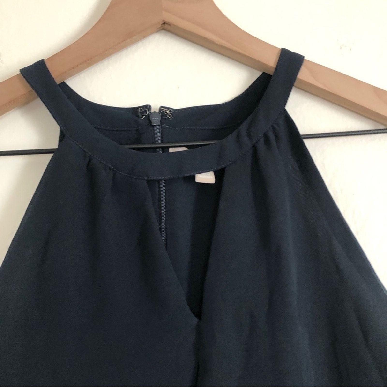 Banana Republic Banana Republic Blue High Neck Keyhole Tank Blouse Top Size M / US 6-8 / IT 42-44 - 2 Thumbnail