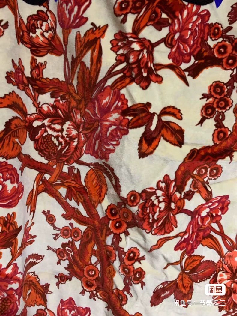 Dries Van Noten Dries Van Noten size:38 Red and blue velvet printed half s Size 27" / US 4 / IT 40 - 4 Thumbnail