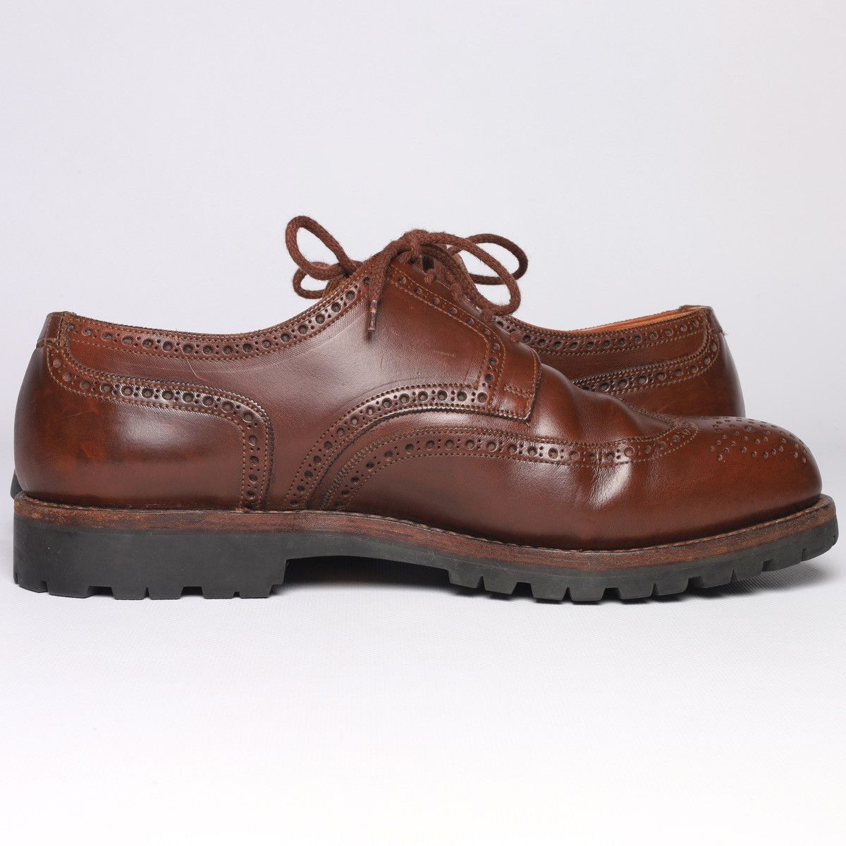 Crockett & Jones × Other UK Alt Wien by Crockett Jones Budapest Derby Leather Shoes Size US 10 / EU 43 - 5 Thumbnail