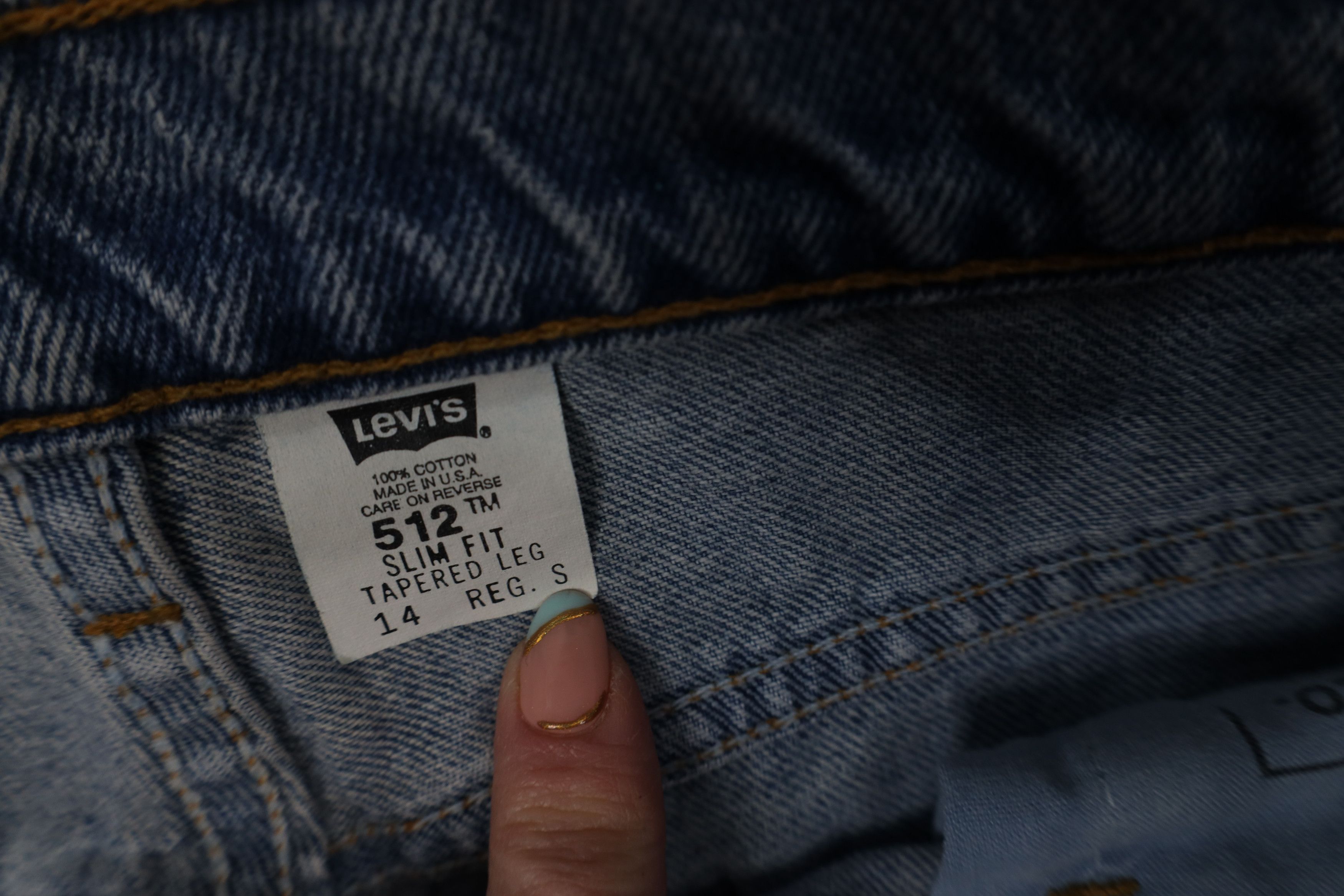 Levi's Vintage 90s Levis 512 Short Slim Tapered Leg Denim Jeans USA Size 36" / US 14 / IT 50 - 6 Thumbnail