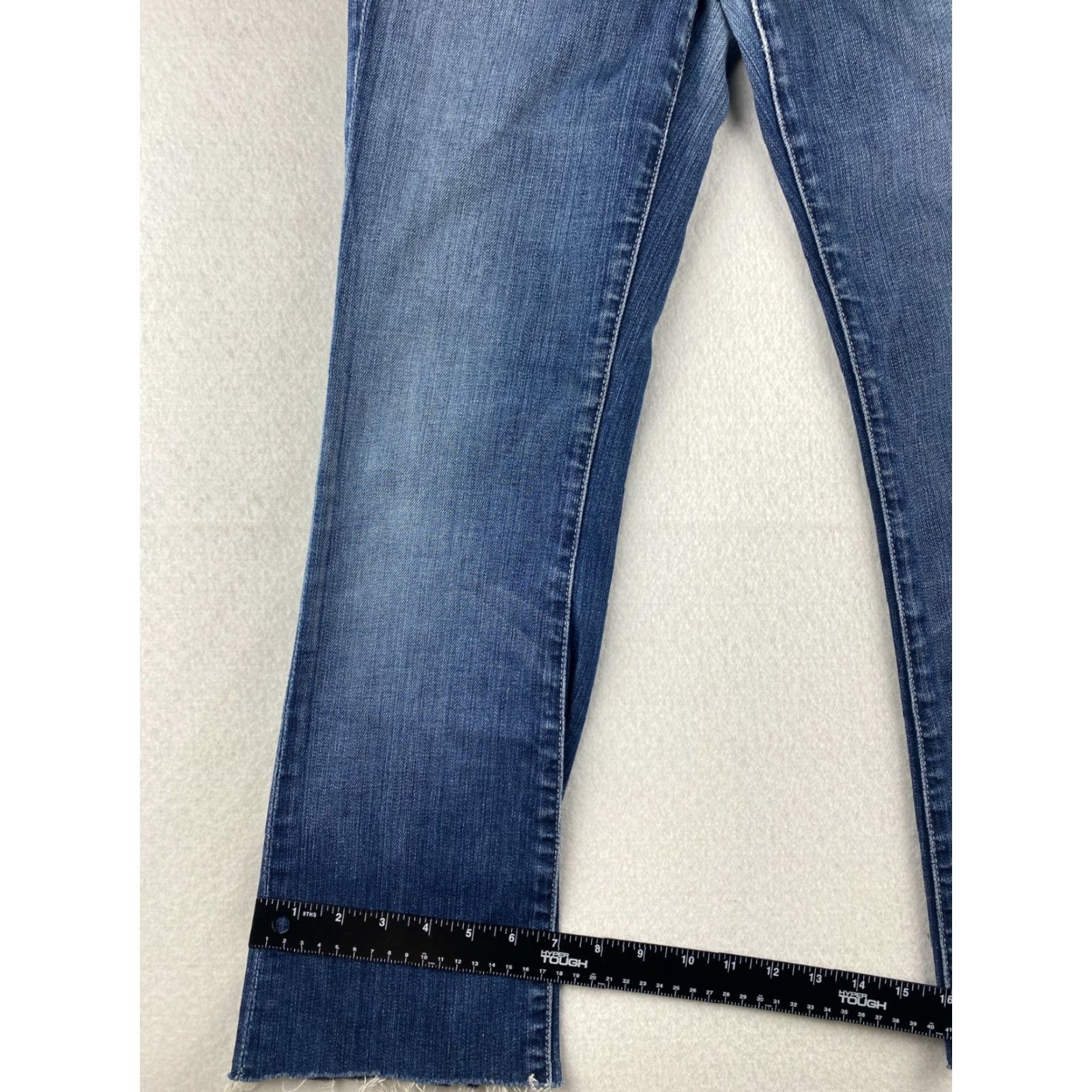 7 For All Mankind 7 For All Mankind Jeans 27 Womens Blue Bootcut Denim Stretch Fray Hem Regular Dark] Size 30" / US 8 / IT 44 - 6 Thumbnail