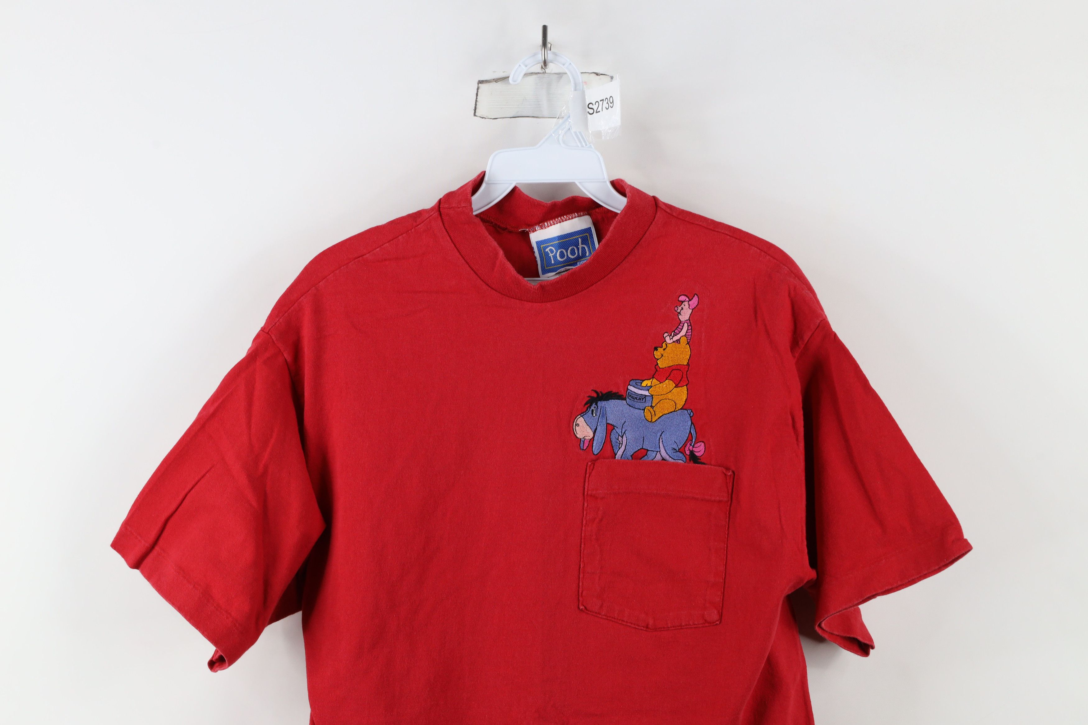 Disney × Vintage Vintage 90s Disney Winnie the Pooh Eeyore Pocket T-Shirt Size L / US 10 / IT 46 - 2 Thumbnail