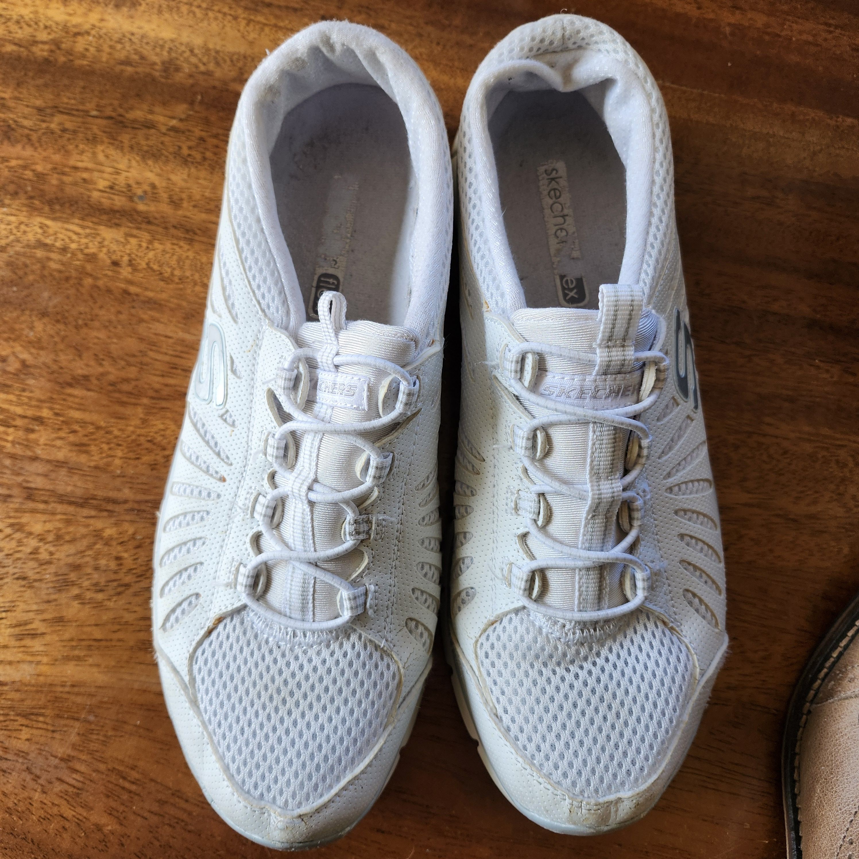 SKECHERS Skechers Flex Appeal Womens White Lace Athletic Shoes 7.5 Size US 7.5 / IT 37.5 - 1 Thumbnail