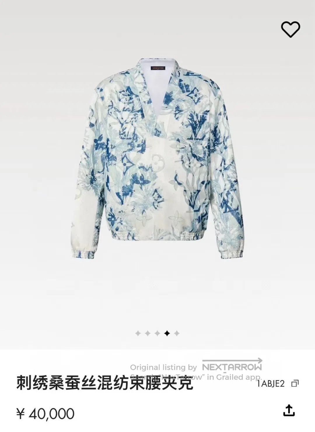 Louis Vuitton Louis Vuitton White and Blue Coral Seaweed All-Over Sequin Size US M / EU 48-50 / 2 - 5 Thumbnail