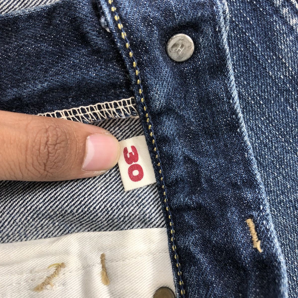 Blue Blue Japan × Japanese Brand × Vintage Vintage Blue Blue Japan Faded Jeans Size US 30 / EU 46 - 7 Thumbnail