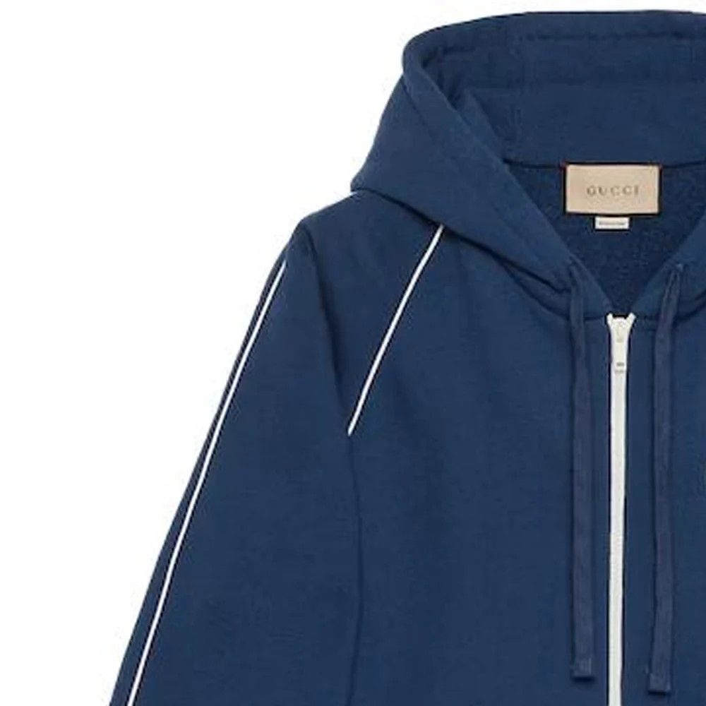 Gucci o1loc1c0925 Cotton Jersey Sweatshirt With Patch in Blue Size US L / EU 52-54 / 3 - 4 Thumbnail