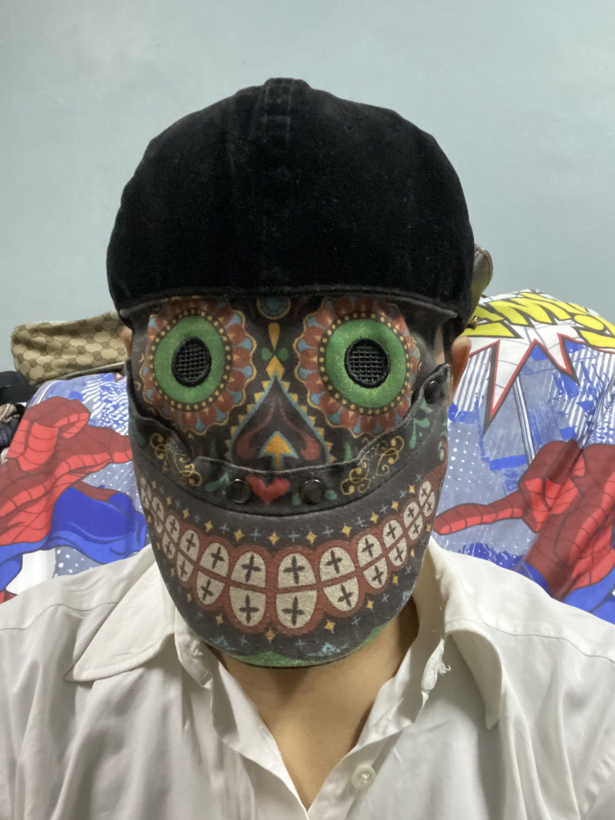 Japanese Brand Japanese Brand Grace Velvet Hat mexican Skull Mask Size ONE SIZE - 3 Thumbnail