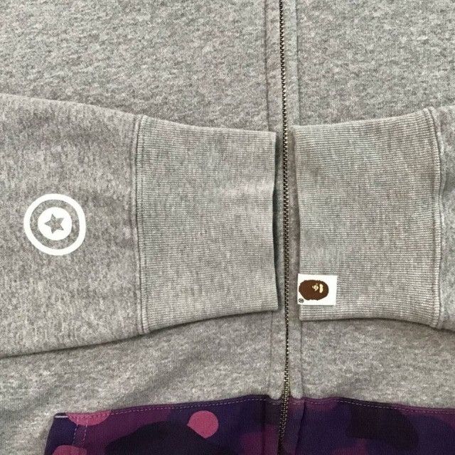 Bape BAPE Purple x Gray Shark Full Zip Hoodie a bathing ape Size US XL / EU 56 / 4 - 6 Thumbnail
