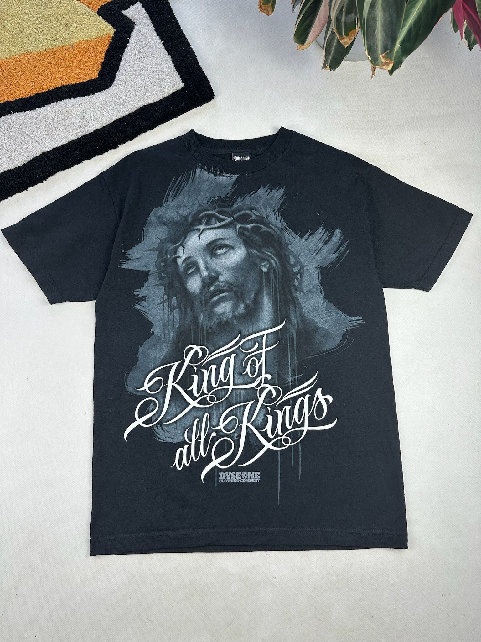 Vintage Vintage Jesus Christ Tee king of all kings rap tShirt Size US M / EU 48-50 / 2 - 1 Thumbnail