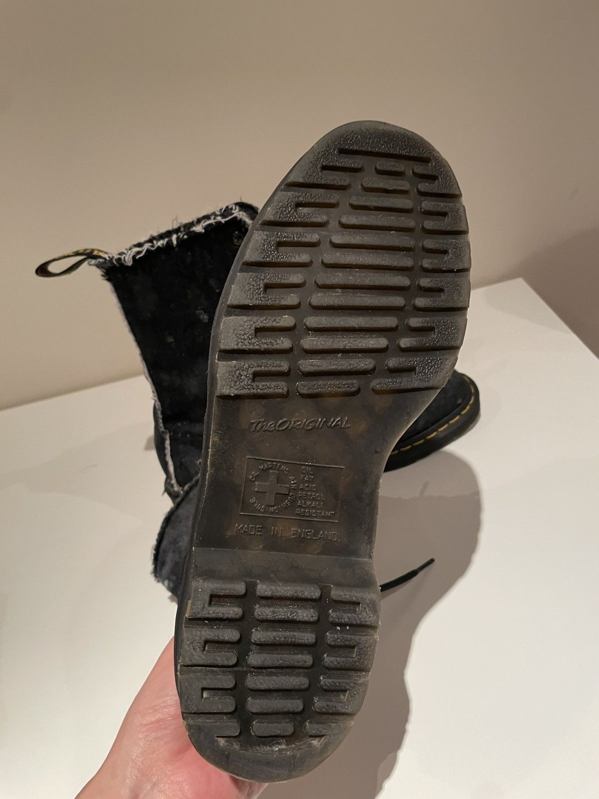 Dr. Martens Dr Martens x Off-White Bleached denim boots Blk Size US 9 / EU 42 - 7 Thumbnail