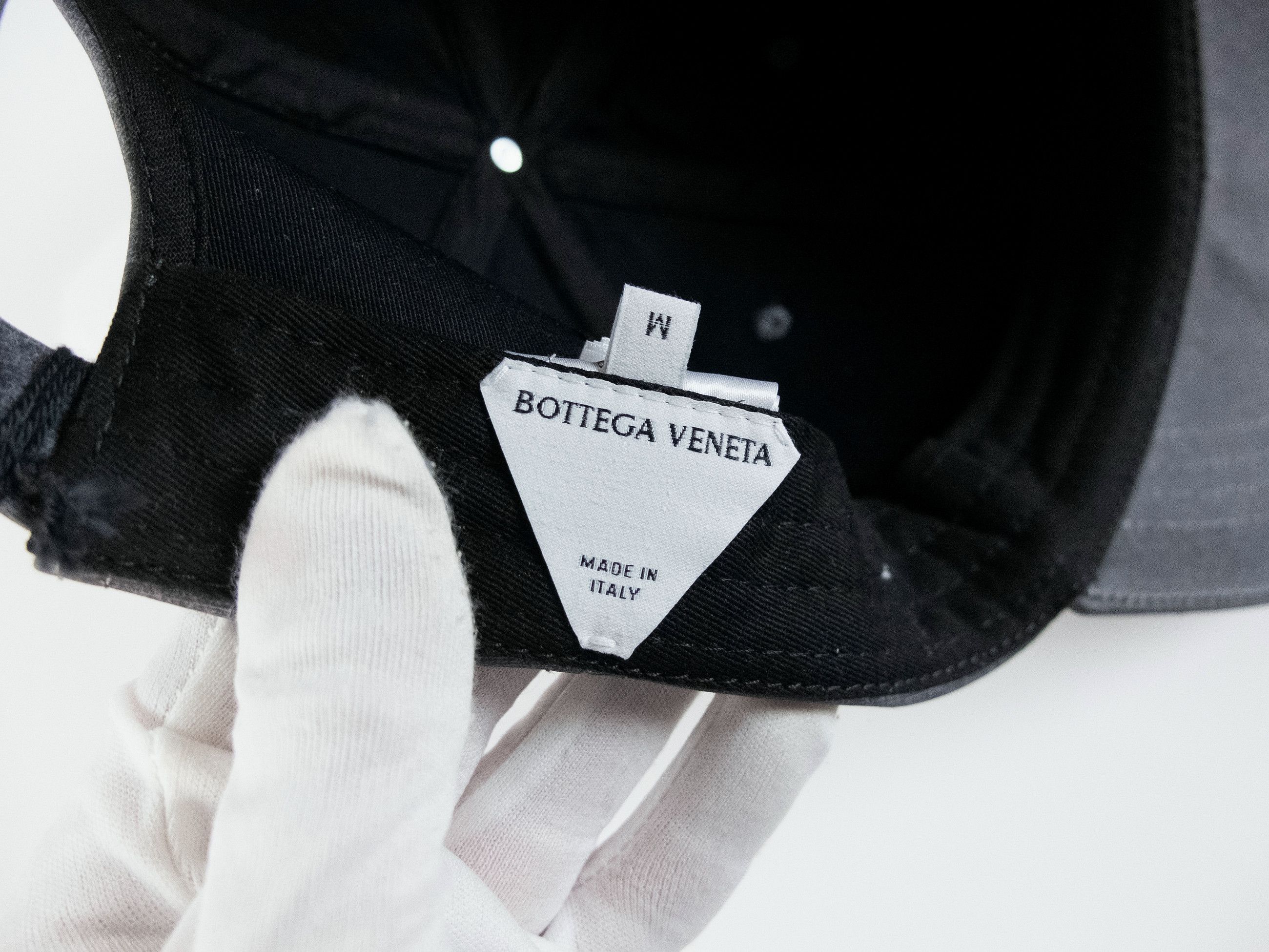 Bottega Veneta BOTTEGA VENETA gray jersey print nubuck leather baseball cap Size ONE SIZE - 9 Thumbnail