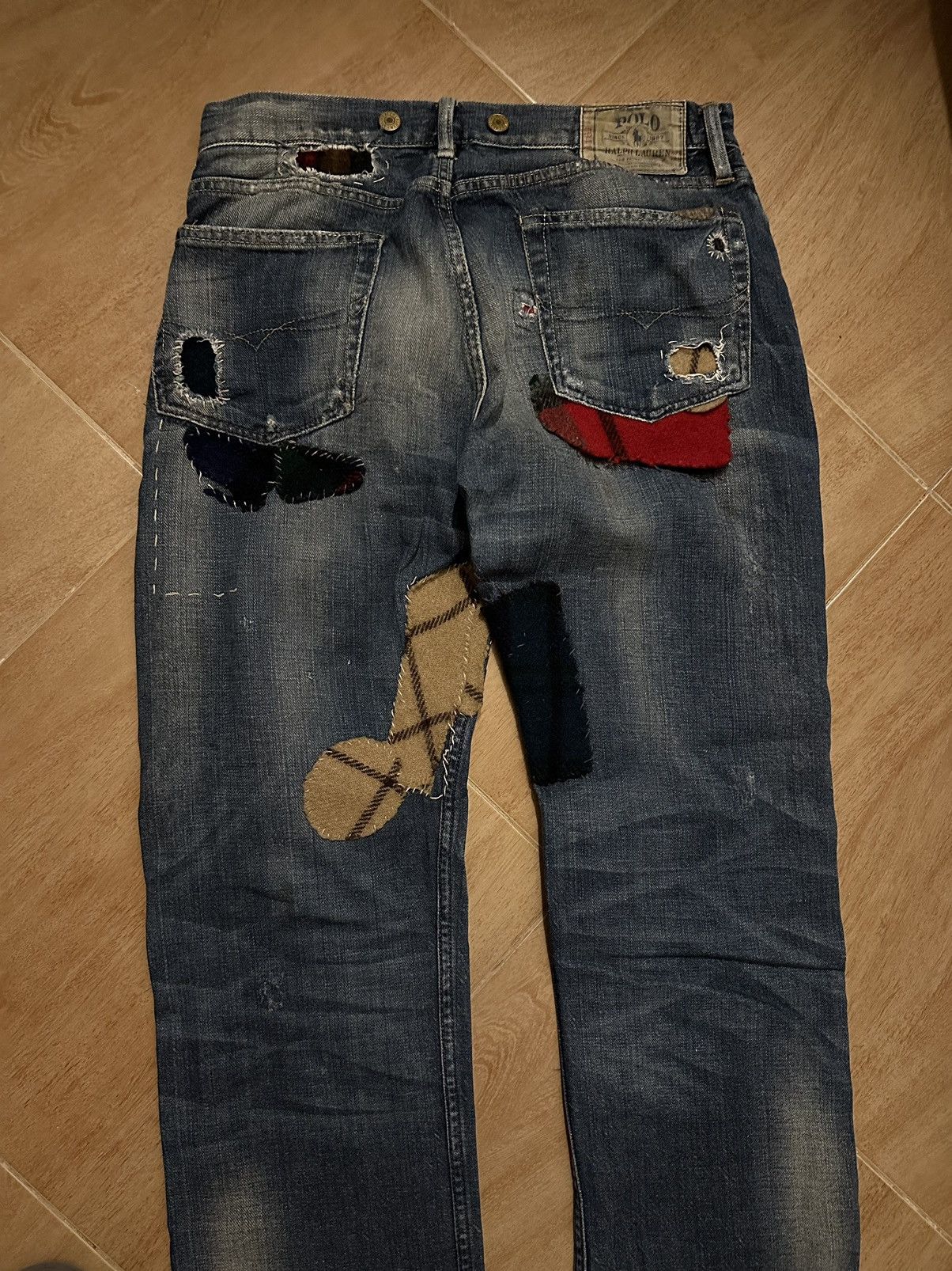 CLOT × Polo Ralph Lauren Polo Ralph Lauren Patchwork Distressed Jeans Size US 32 / EU 48 - 12 Thumbnail