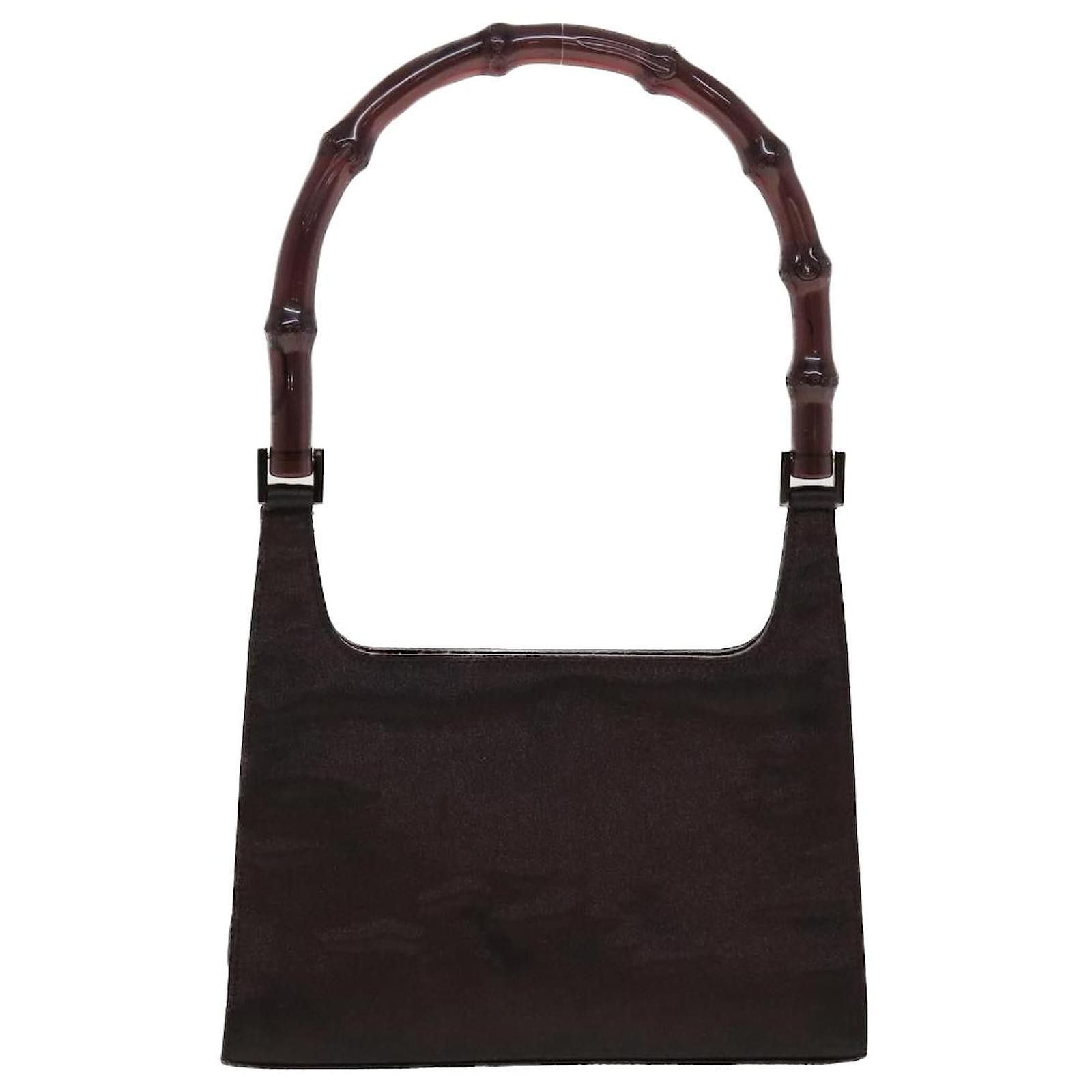 Gucci Gucci Tom Ford Silk Bamboo Hand Bag in Dark Brown Size ONE SIZE - 1 Thumbnail