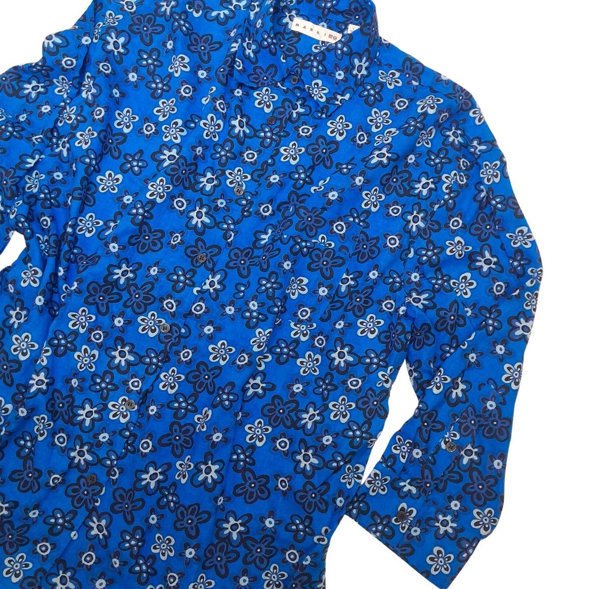 Marni × Uniqlo Uniqlo x MARNI Blue Floral Buttoh Up Shirt Size US L / EU 52-54 / 3 - 2 Thumbnail
