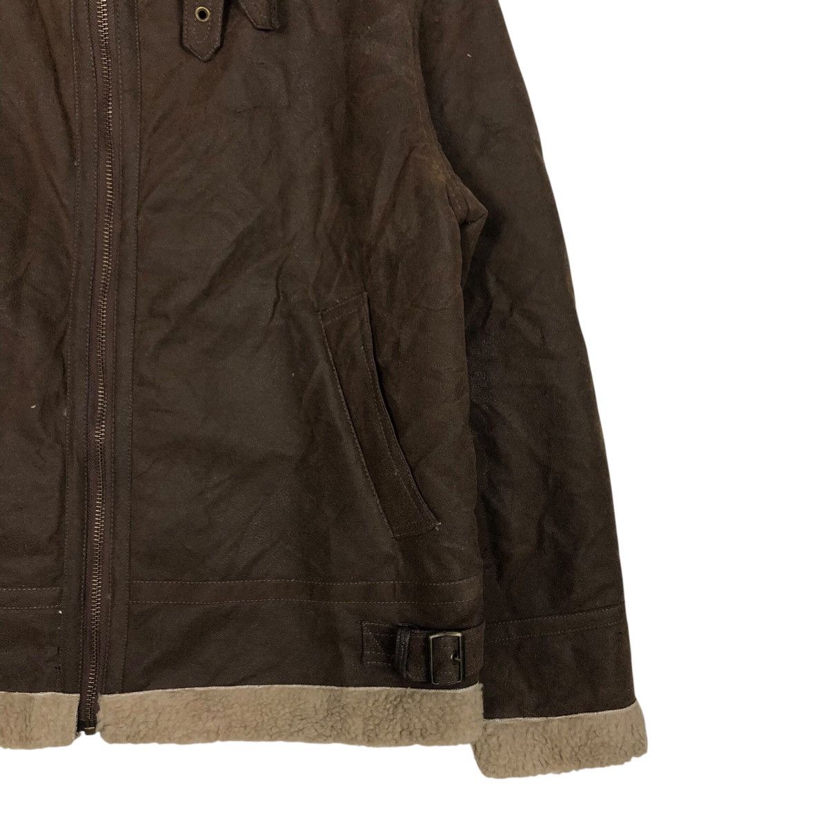 Japanese Brand 📌Vintage Leather Jacket Baffy Shearling Blanket B3 Design Size US M / EU 48-50 / 2 - 6 Thumbnail