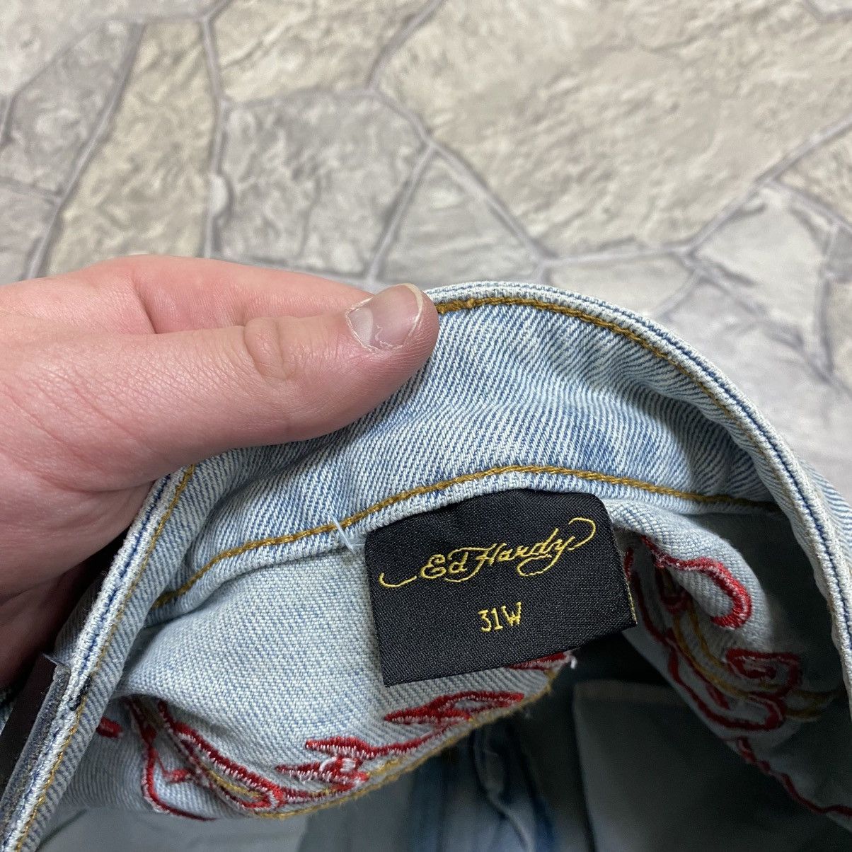 Ed Hardy Vintage Ed Hardy Flared Jeans y2k Size 31" - 11 Thumbnail