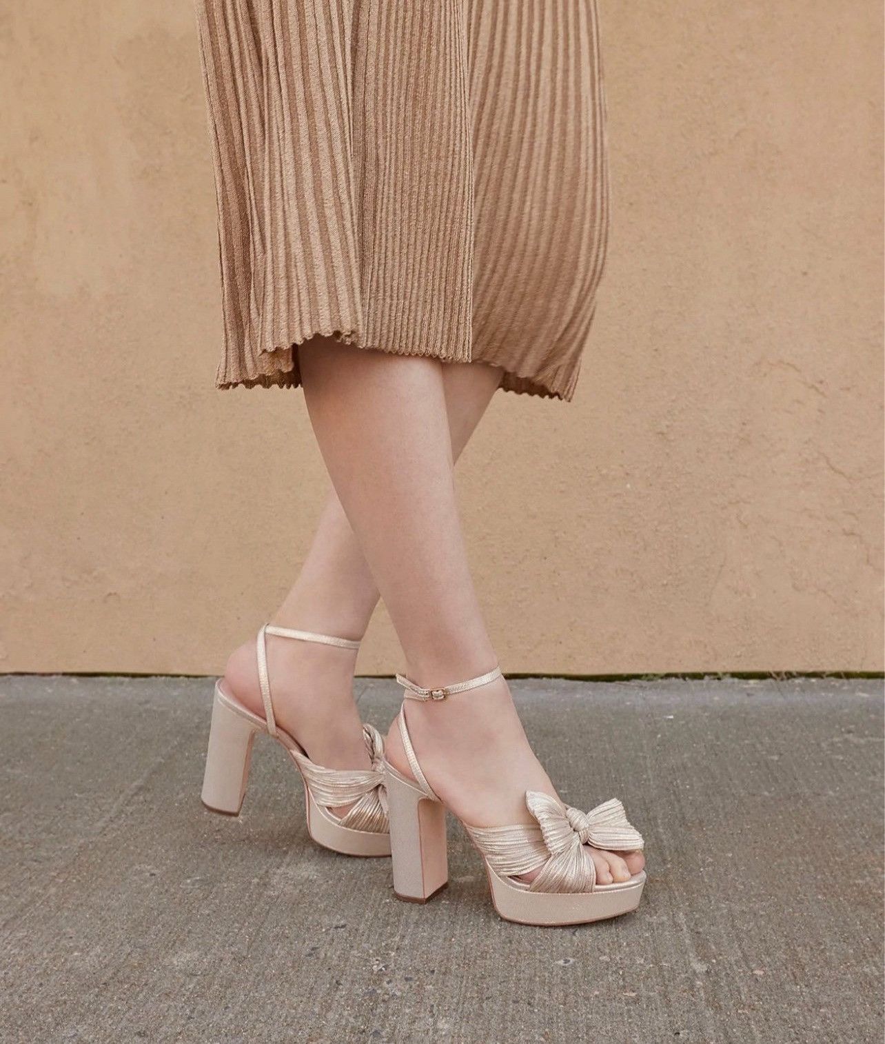 Loeffler Randall Loeffler Randall Natalia Pleated Platform Sandals size 8 Size US 8 / IT 38 - 2 Thumbnail