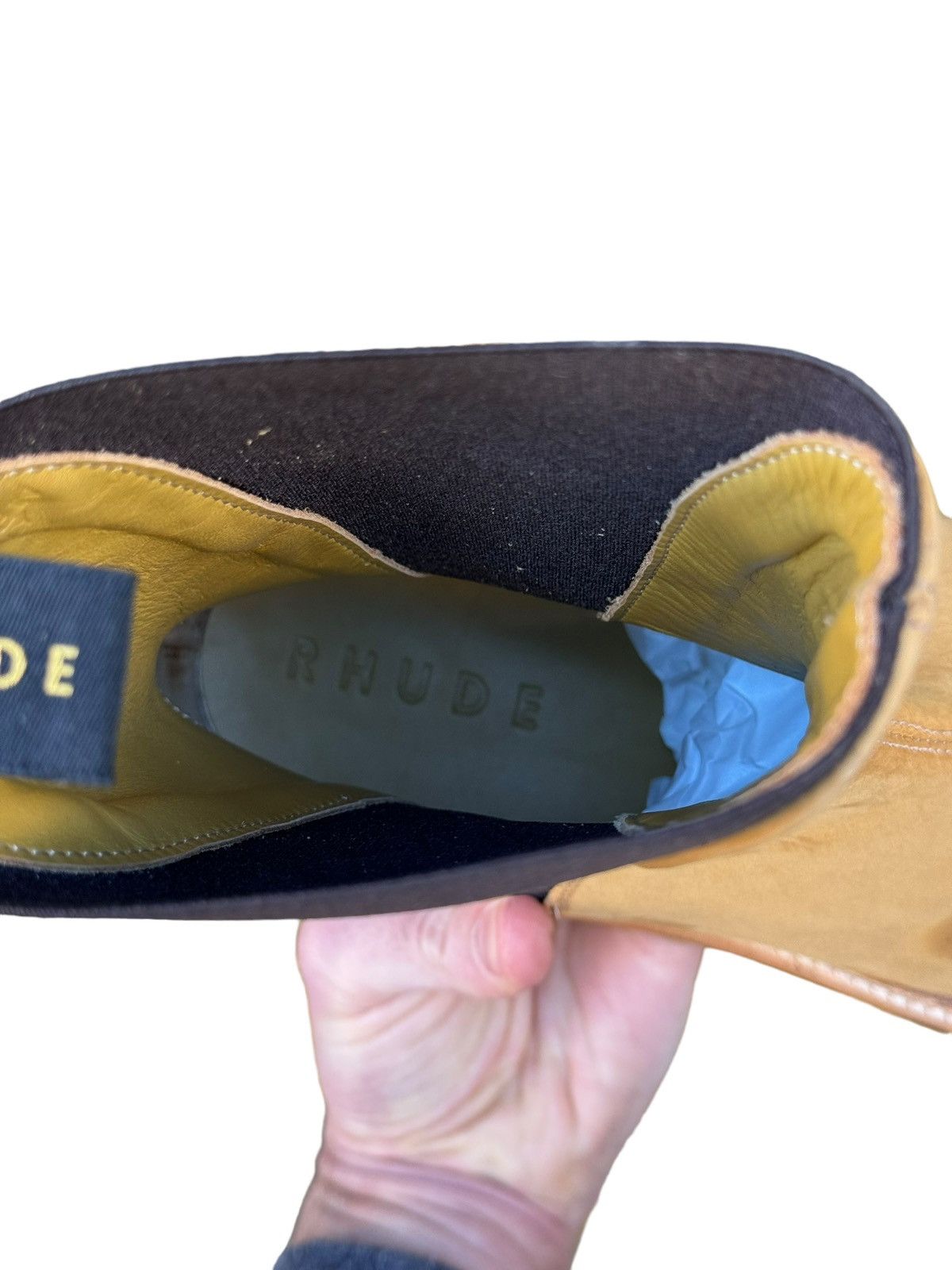 Rhude Unreleased 2020 Tan Mid Chelsea Suede Boot Size US 8 / EU 41 - 11 Thumbnail
