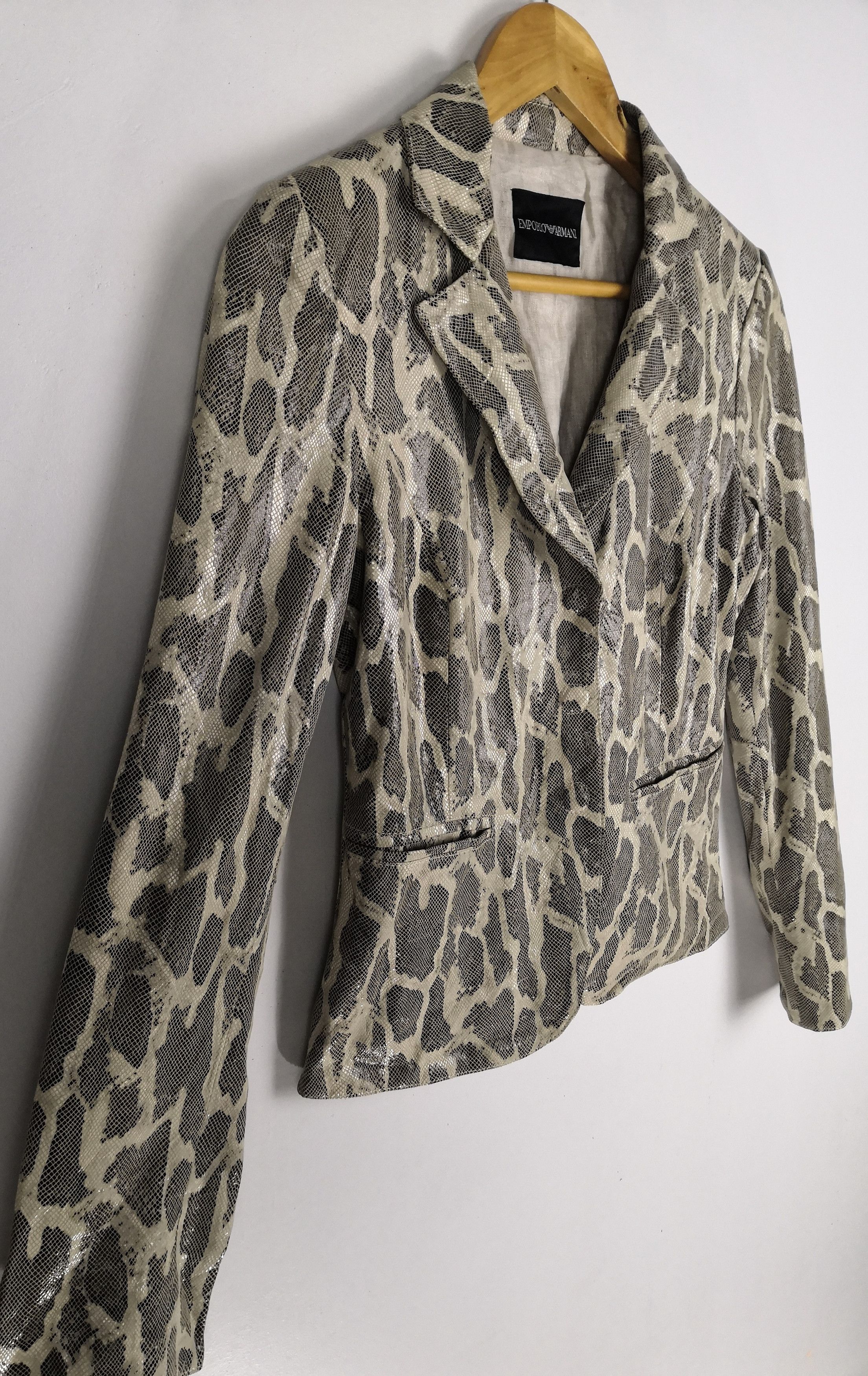 Emporio Armani Vintage 90s Emporio Armani Agnello Lamb Leather Jacket Size S / US 4 / IT 40 - 4 Thumbnail