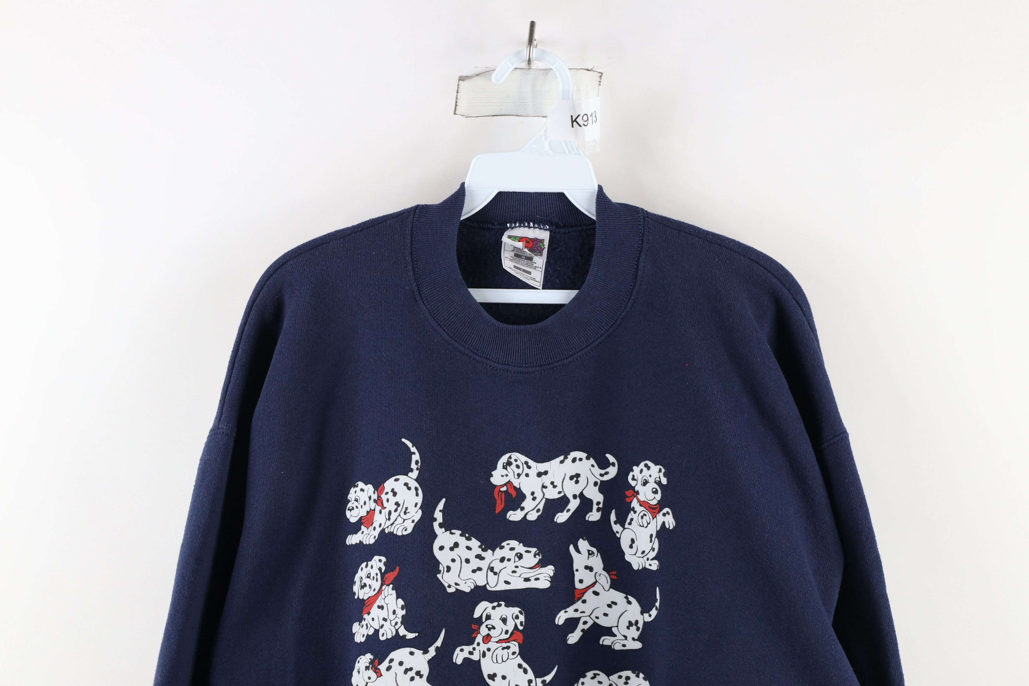 Vintage Vintage 90s Streetwear Dog Puppy Crewneck Sweatshirt Blue Size L / US 10 / IT 46 - 2 Thumbnail