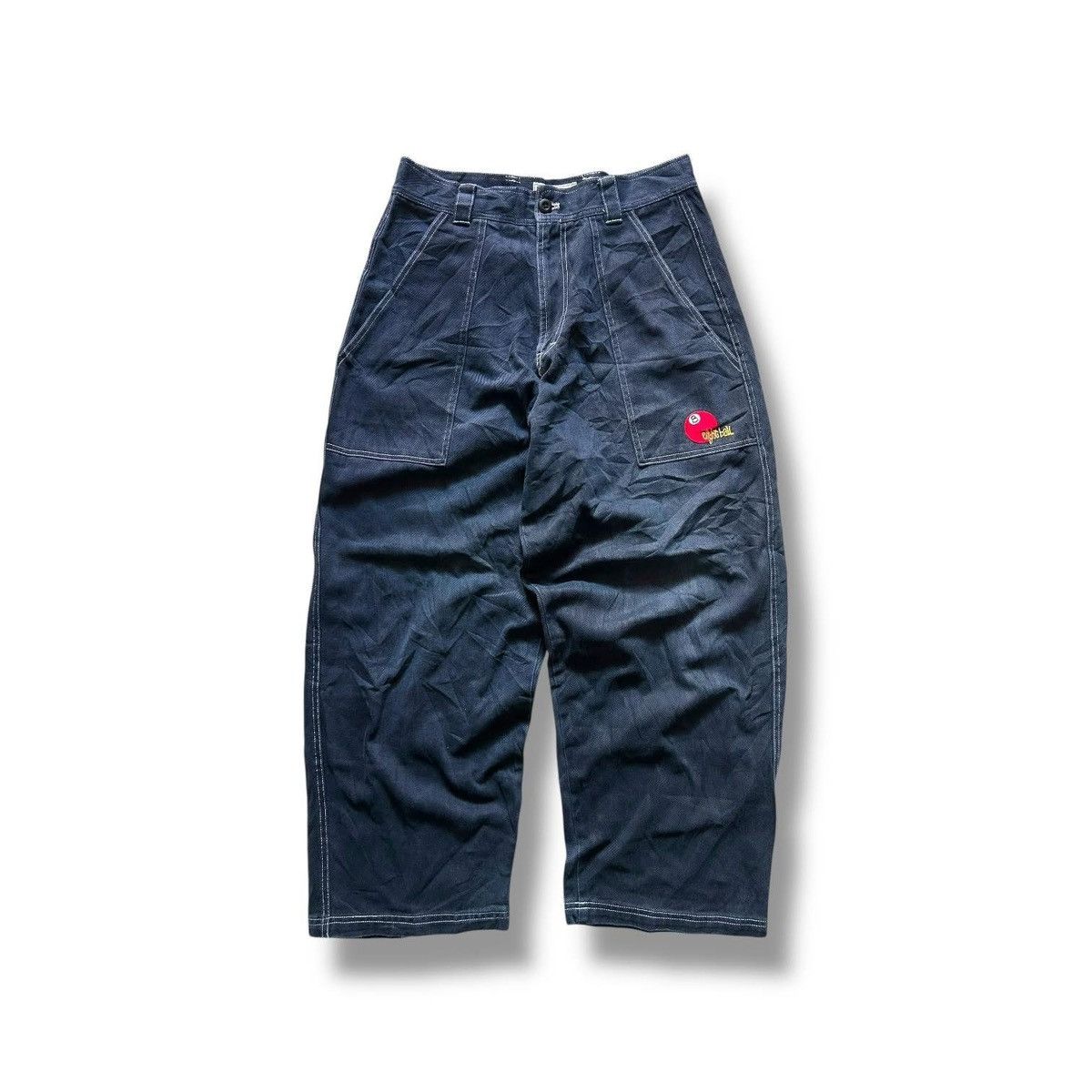Japanese Brand × Vintage VTG EIGTH BALL BAGGY JEANS Skateboard Size US 32 / EU 48 - 1 Thumbnail