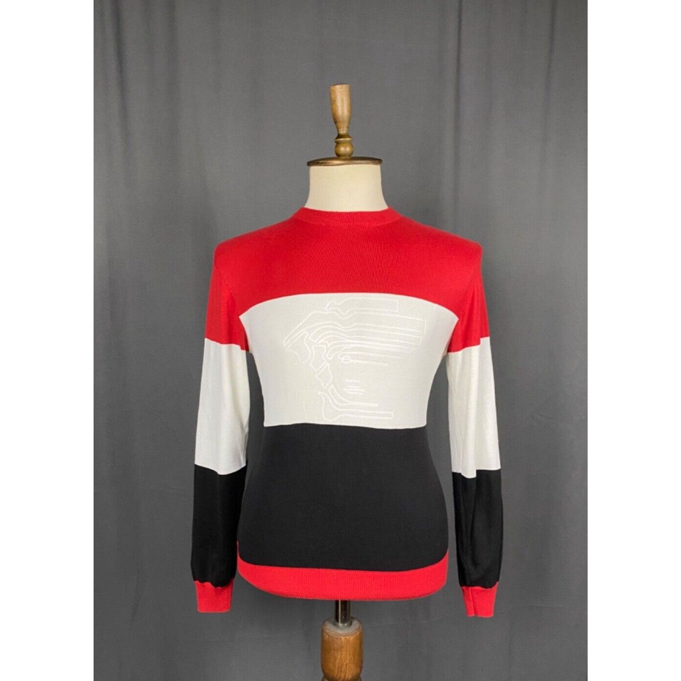 Versace Big Logo Vintage Men's Multicolored Crewneck Sweater