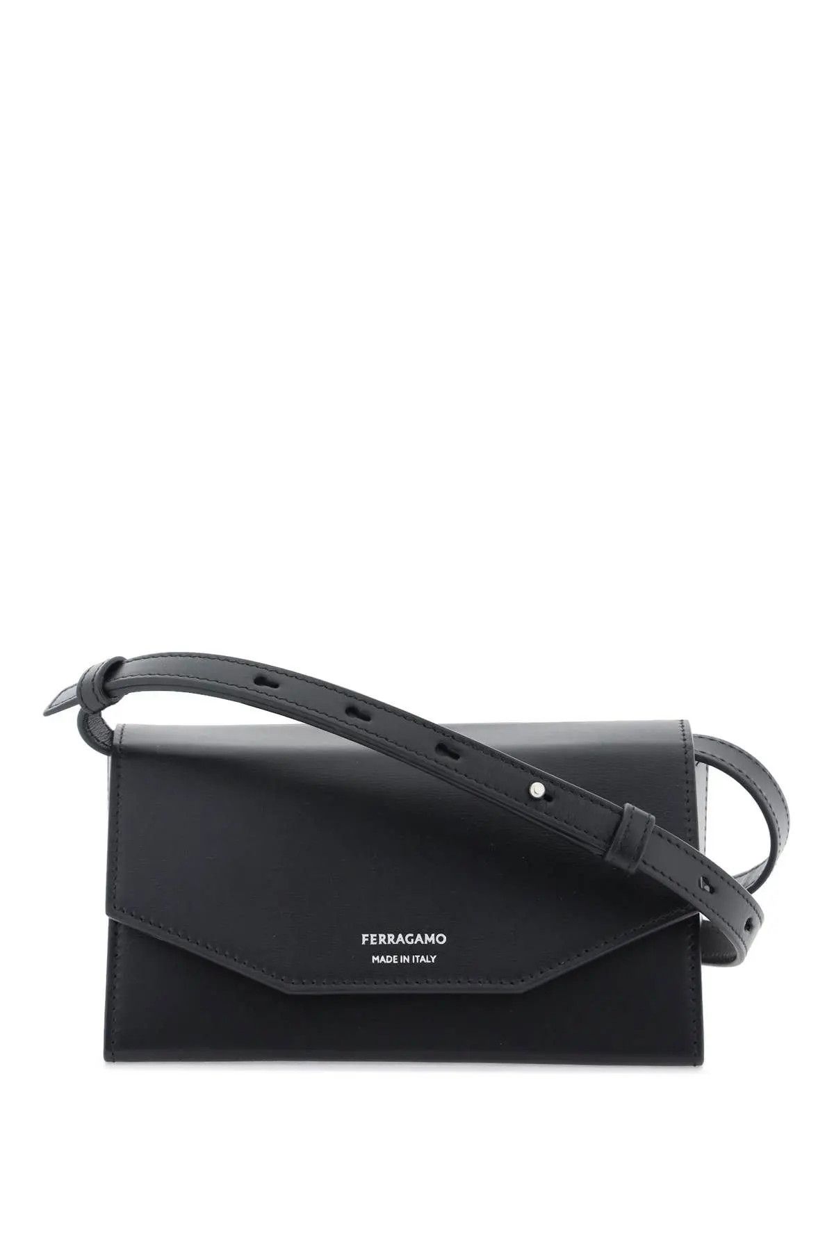 image of Salvatore Ferragamo O1S22I1N0324 Size-Os Compact Crossbody Bag In Black, Men's