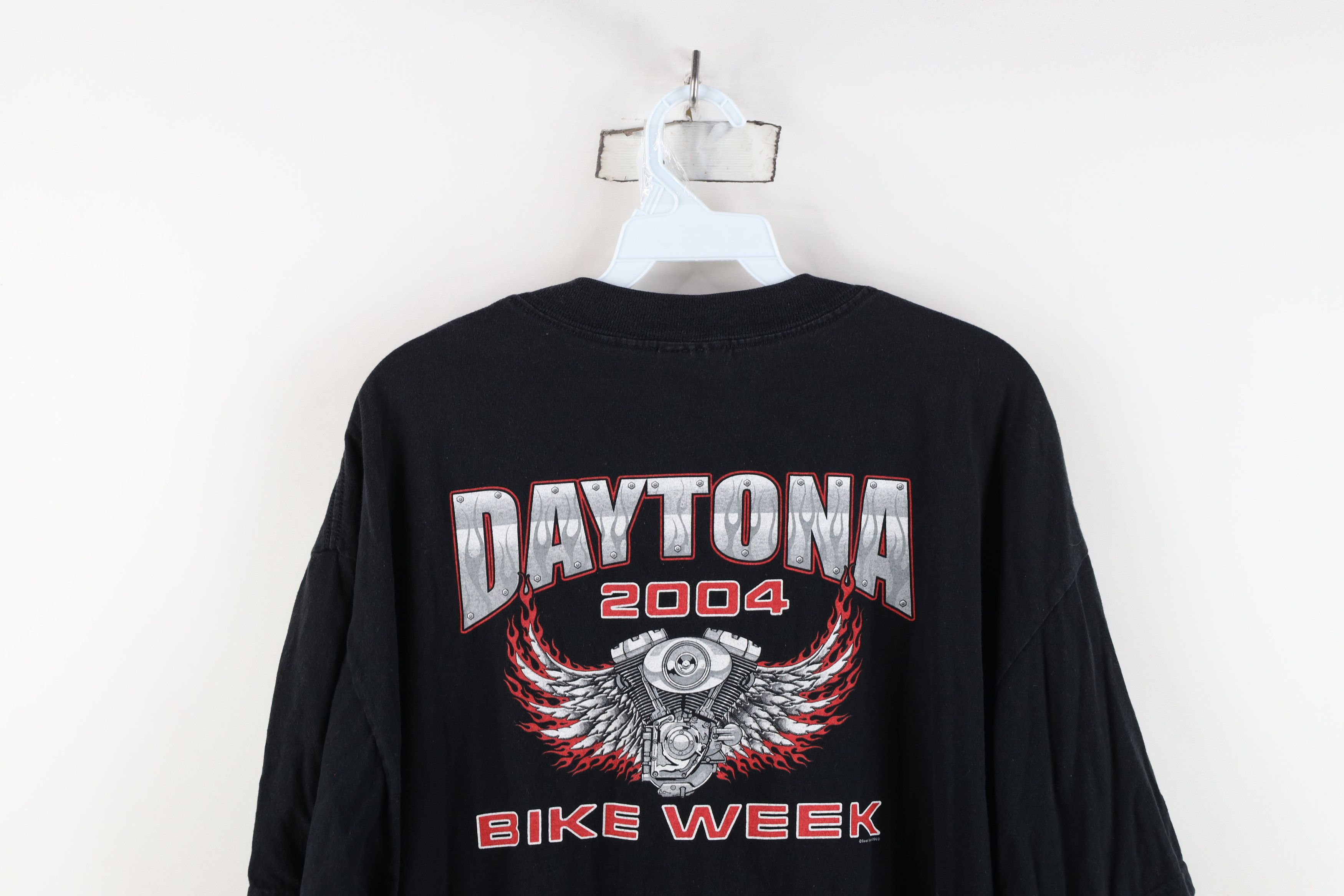 Vintage Vintage Y2K Bike Week Skull Flames Motorcycle T-Shirt Size US XL / EU 56 / 4 - 11 Thumbnail