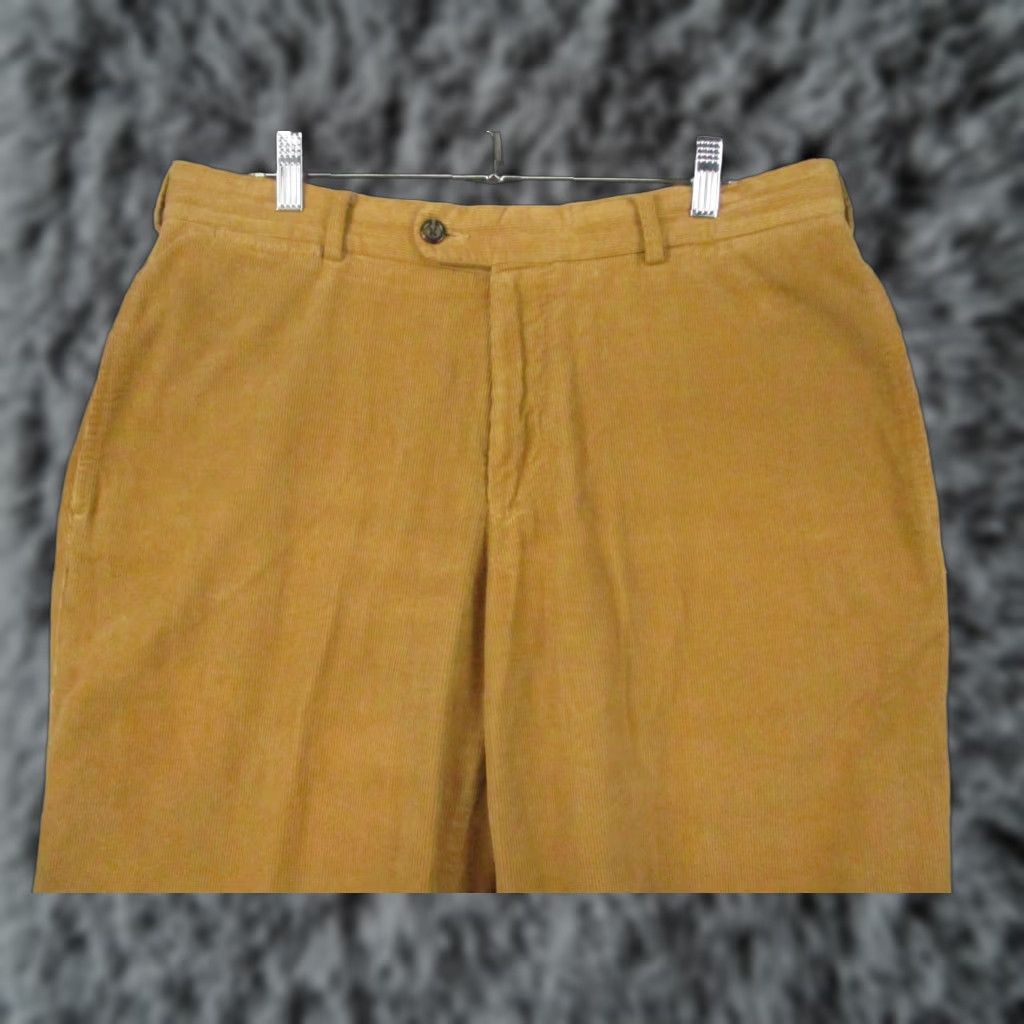 Peter Millar Peter Millar Corduroy Pants 33x31 Stretch Men's Chino Pants Brown Cotton Regular Straight Rise High Vintage No Medicine Size US 33 - 1 Thumbnail