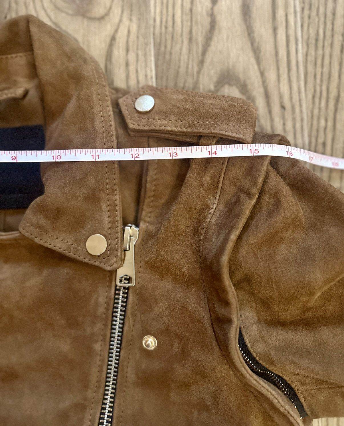 Allsaints ALL SAINTS Morgan Suede Biker Jacket in camel Size S / US 4 / IT 40 - 14 Thumbnail