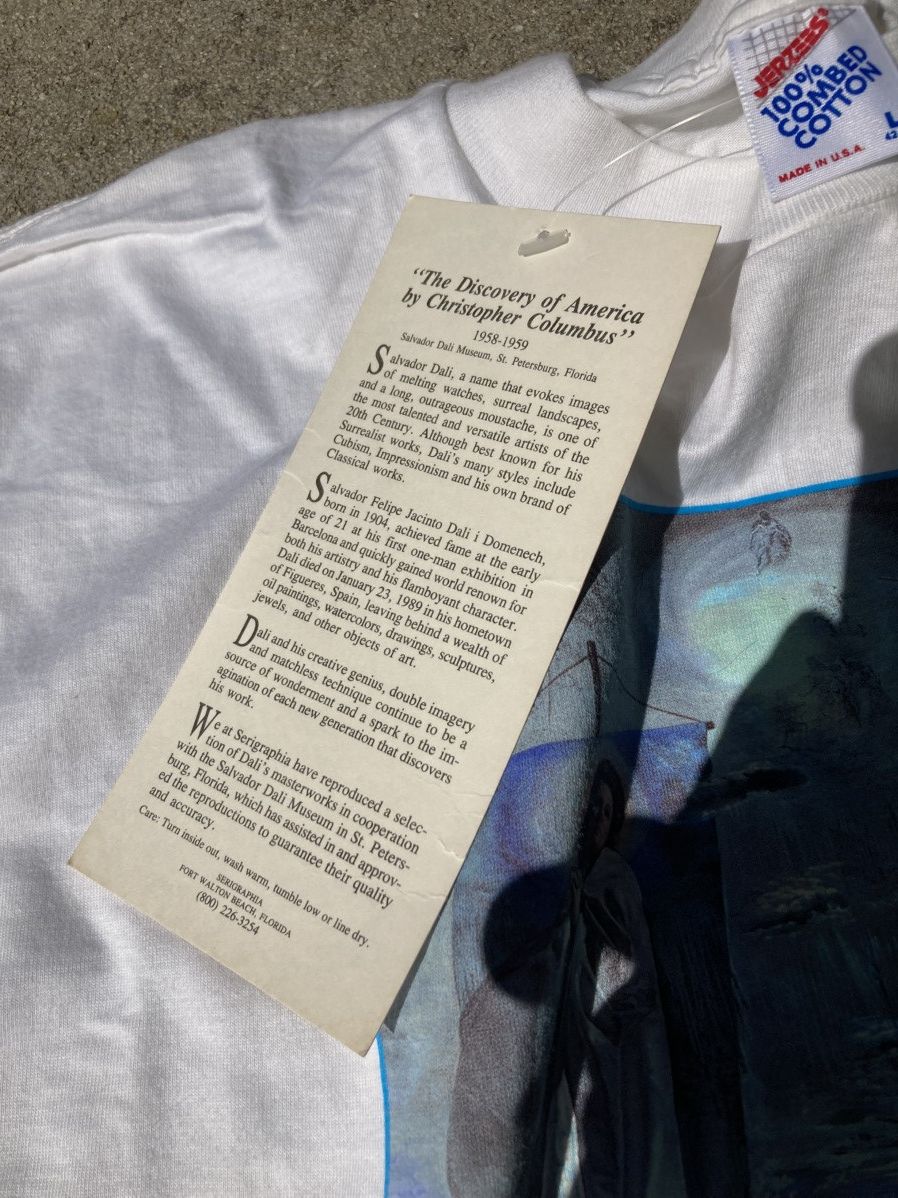 Vintage VTG 90s Salvador Dali Art T-Shirt Deadstock / brand new Size US L / EU 52-54 / 3 - 6 Thumbnail