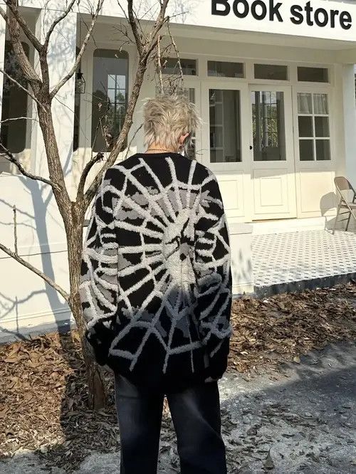 Other Spider Web Sweater Pullover y2k Size US L / EU 52-54 / 3 - 2 Thumbnail