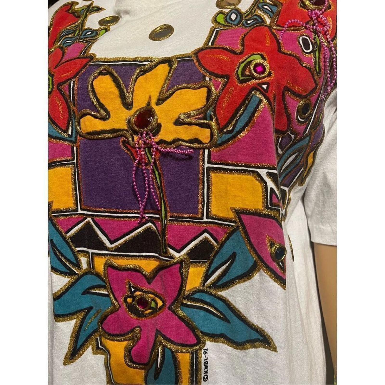 Other KWBL Rare find hand painted 90s vintage shirt OSFM Vintage Size ONE SIZE - 4 Thumbnail