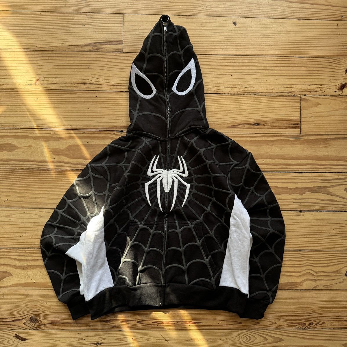 ウェア Grailed Designer × Vintage KOZUE BLACK SPIDER-MAN ZIP UP HOODIE | Grailed