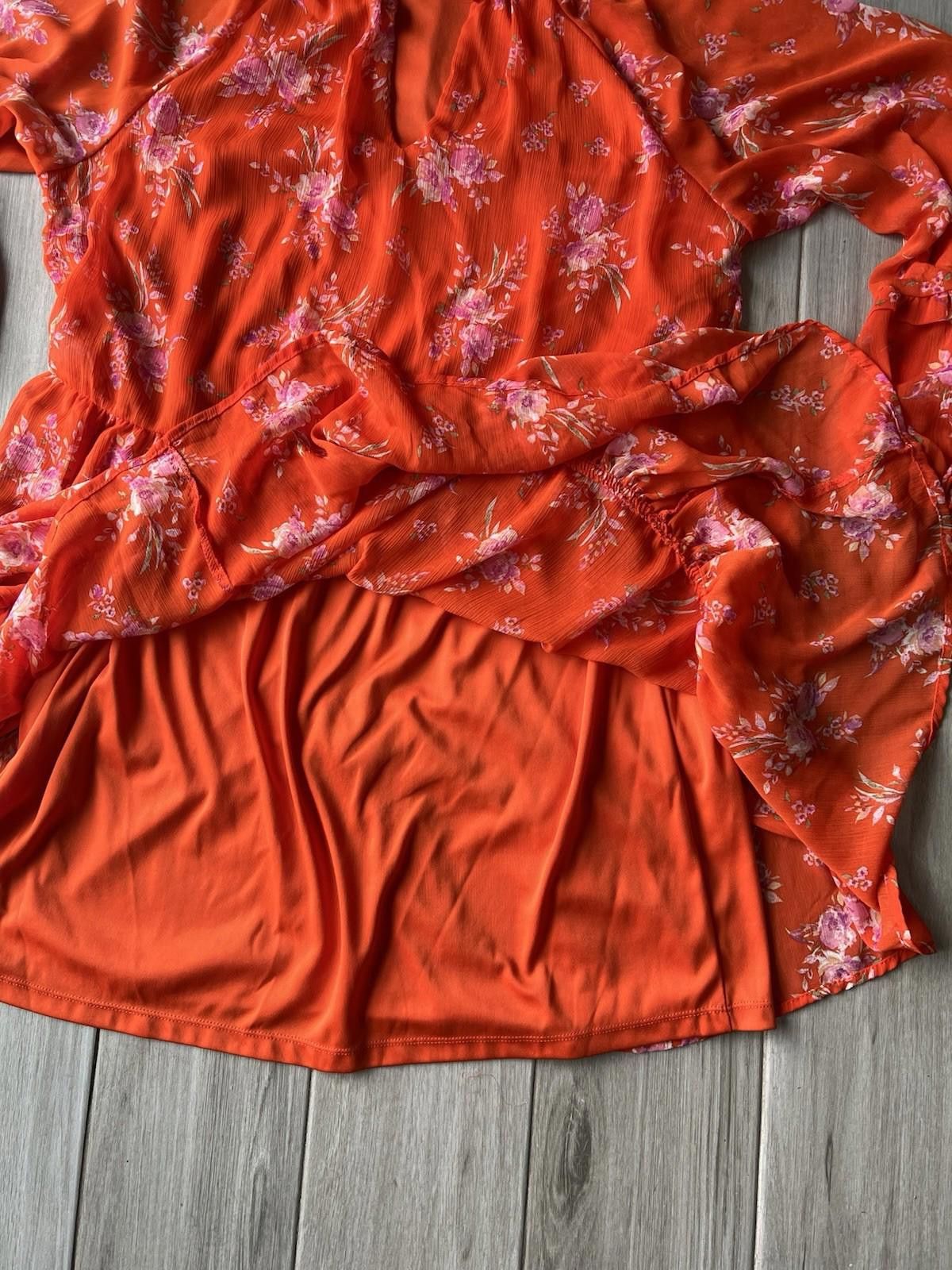 Vince Camuto Vince Camuto orange floral shift dress XL Size XL / US 12-14 / IT 48-50 - 6 Thumbnail