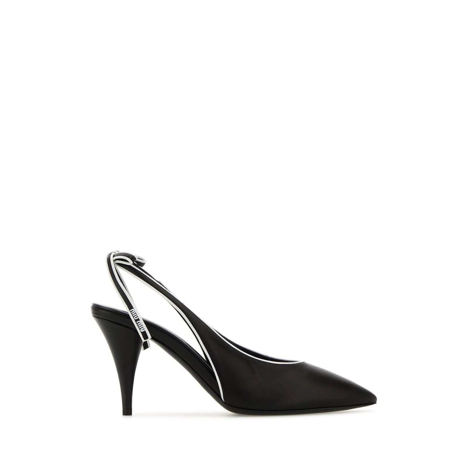 MIU MIU Black Leather 90mm Heel Pumps New & Authentic (Women