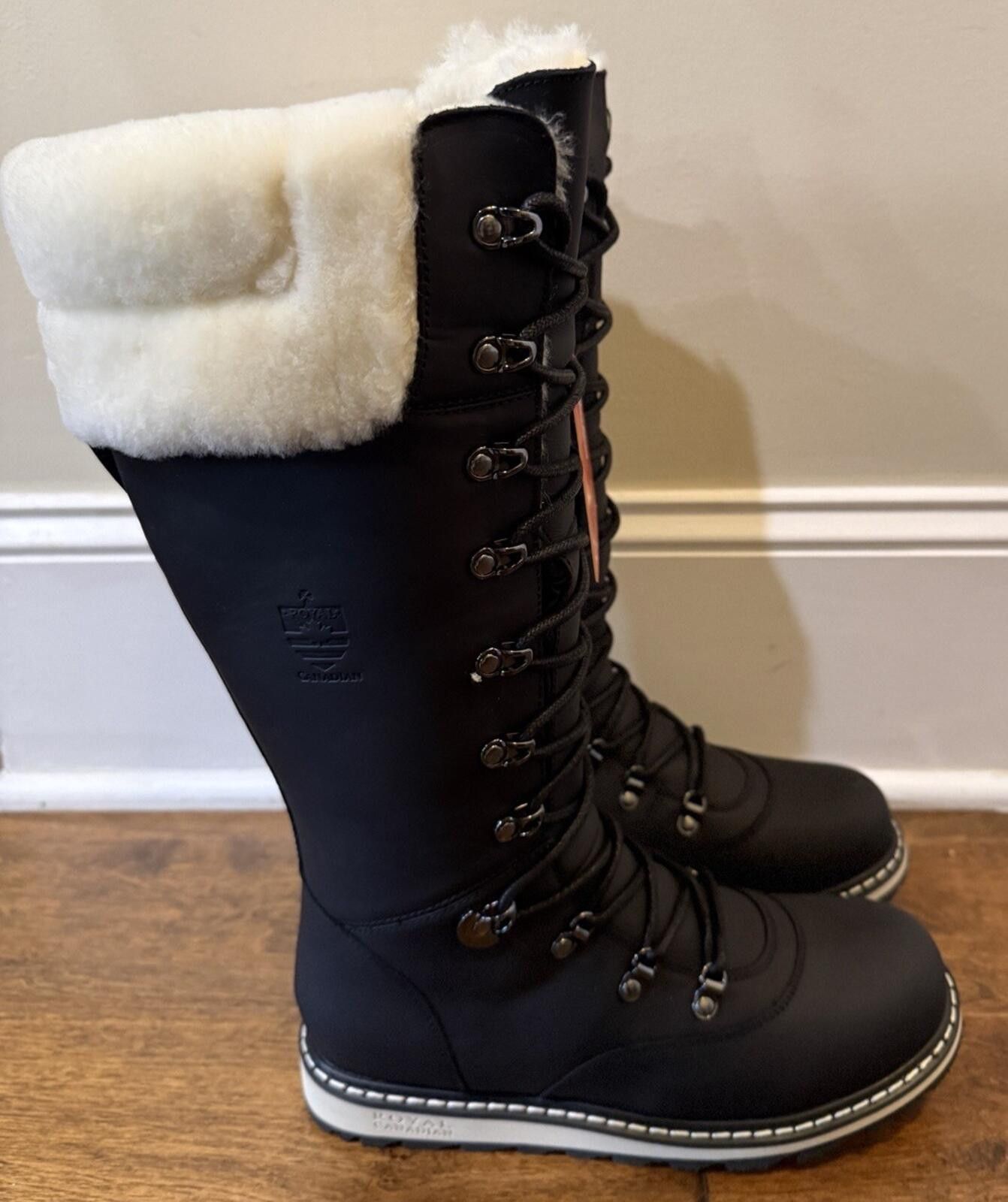 Other ROYAL CANADIAN Dalhousie Waterproof Leathe Winter Boot Black Size US 8 / IT 38 - 3 Thumbnail