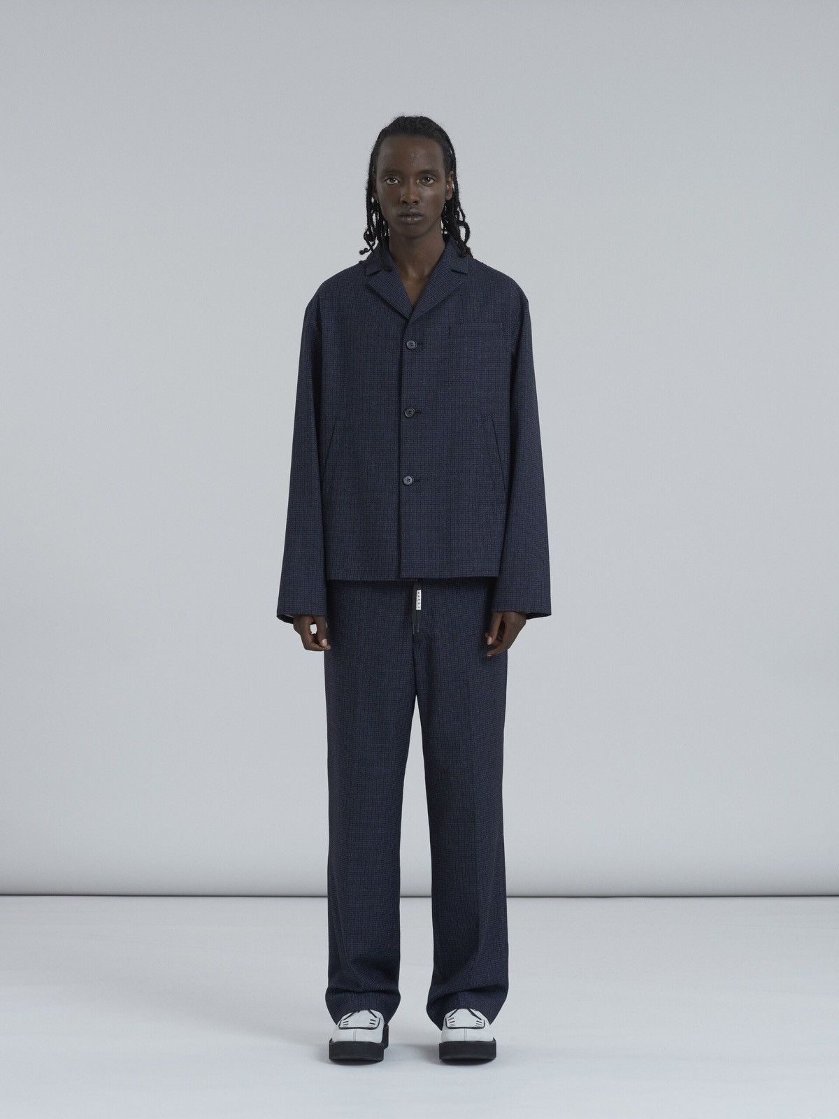 Marni NWT FW21 Houndstooth Virgin Wool Drawstring Trouser size 48 Size US 32 / EU 48 - 2 Thumbnail