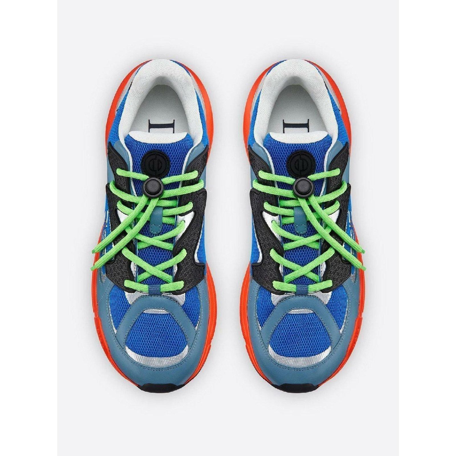 Dior Dior Mens Sorayama Orange Red Low Top Lace Up Flat Sneakers Size US 8 / EU 41 - 6 Thumbnail