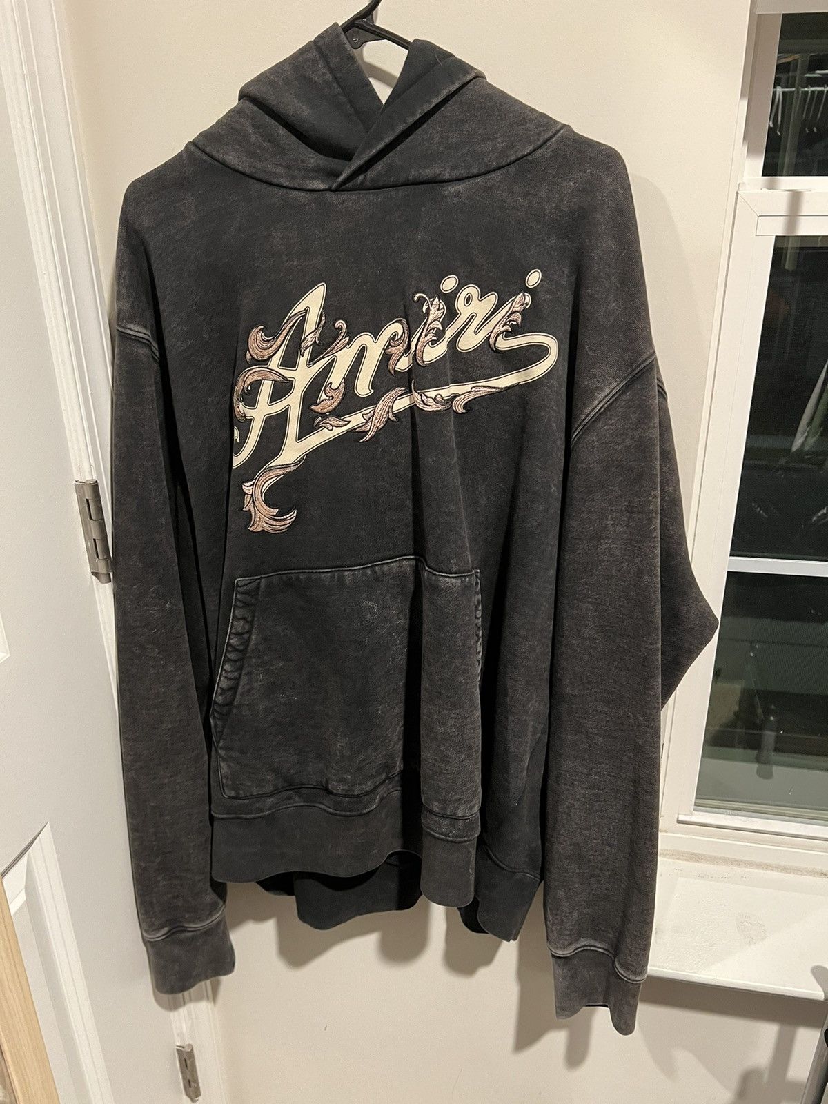 Amiri $1050 Amiri Filigree Hoodie Washed Black Size US XXL / EU 58 / 5 - 2 Thumbnail